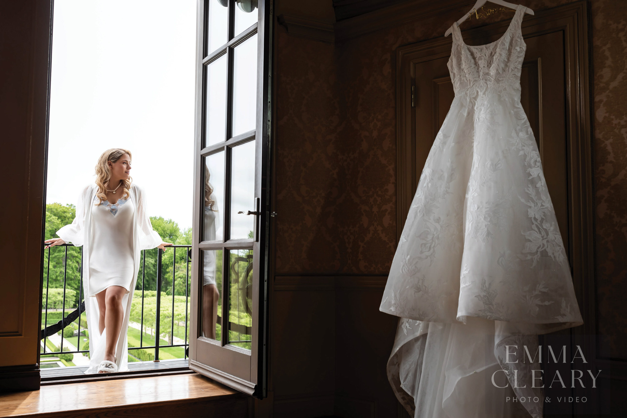 Bride and wedding dress