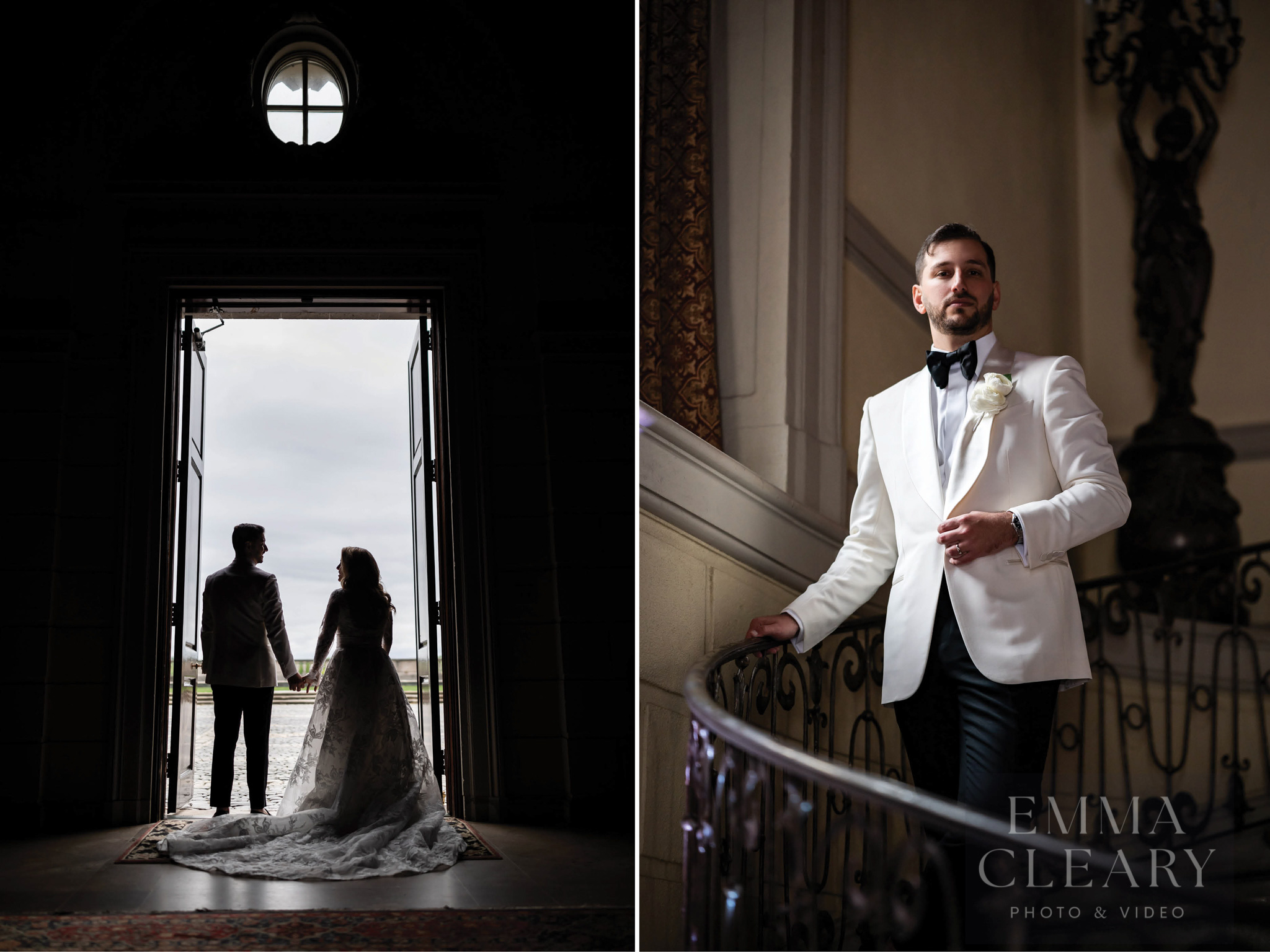 Portrait of the bride and groom