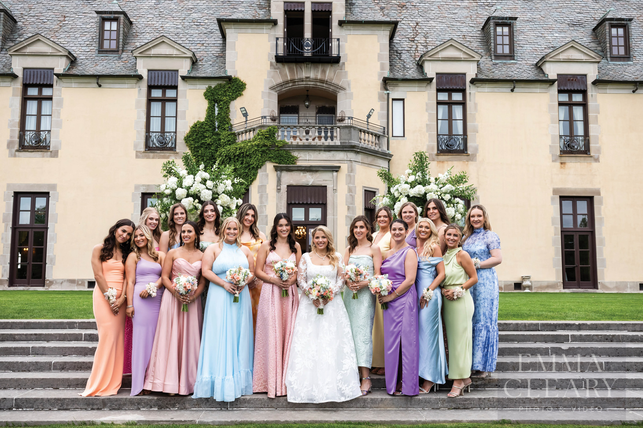 Bride and bridesmaids