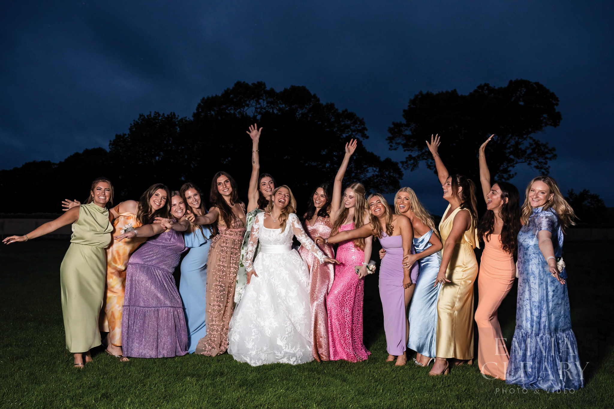 Bride and bridesmaids