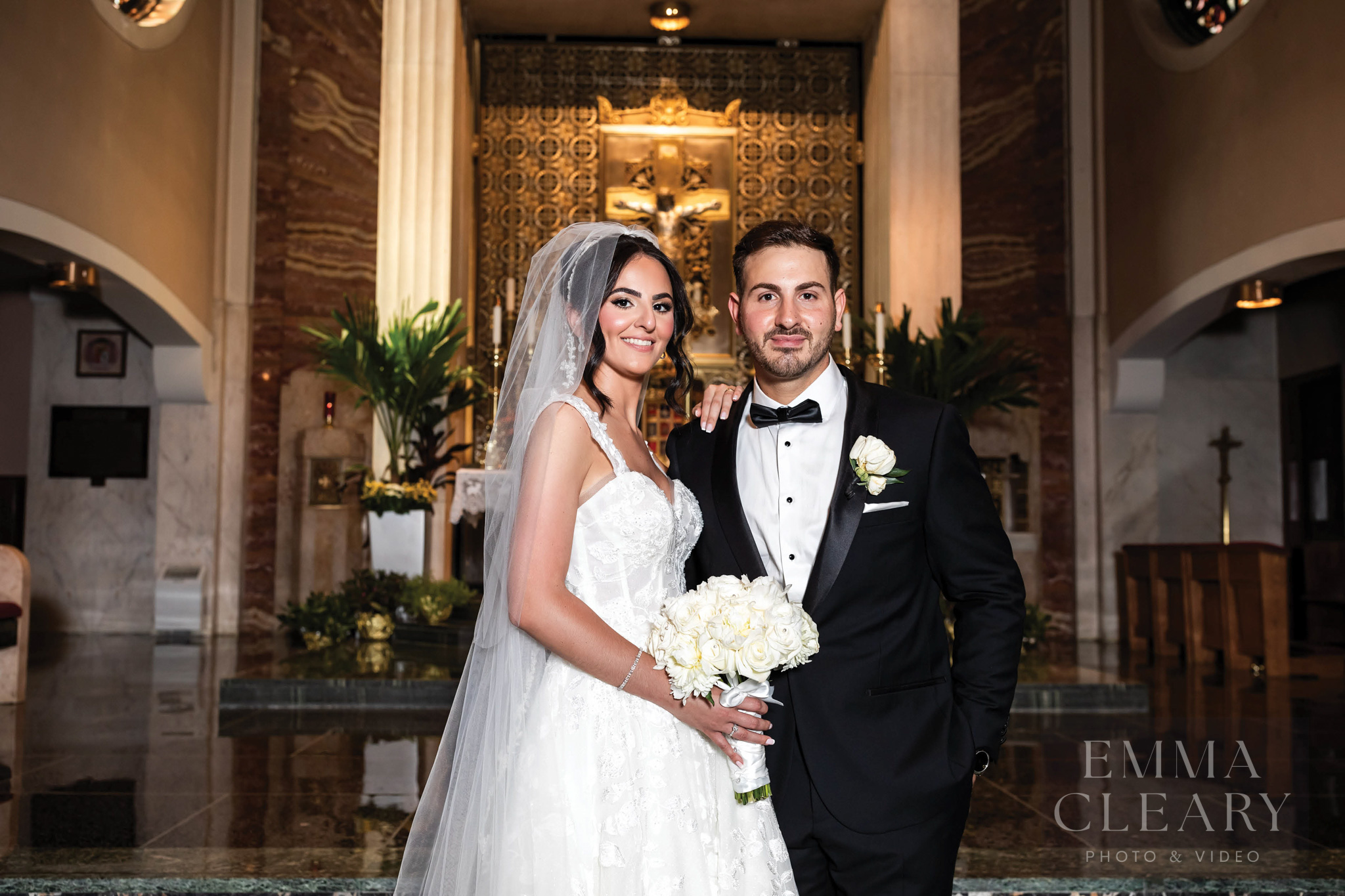 Wedding photo of the couple