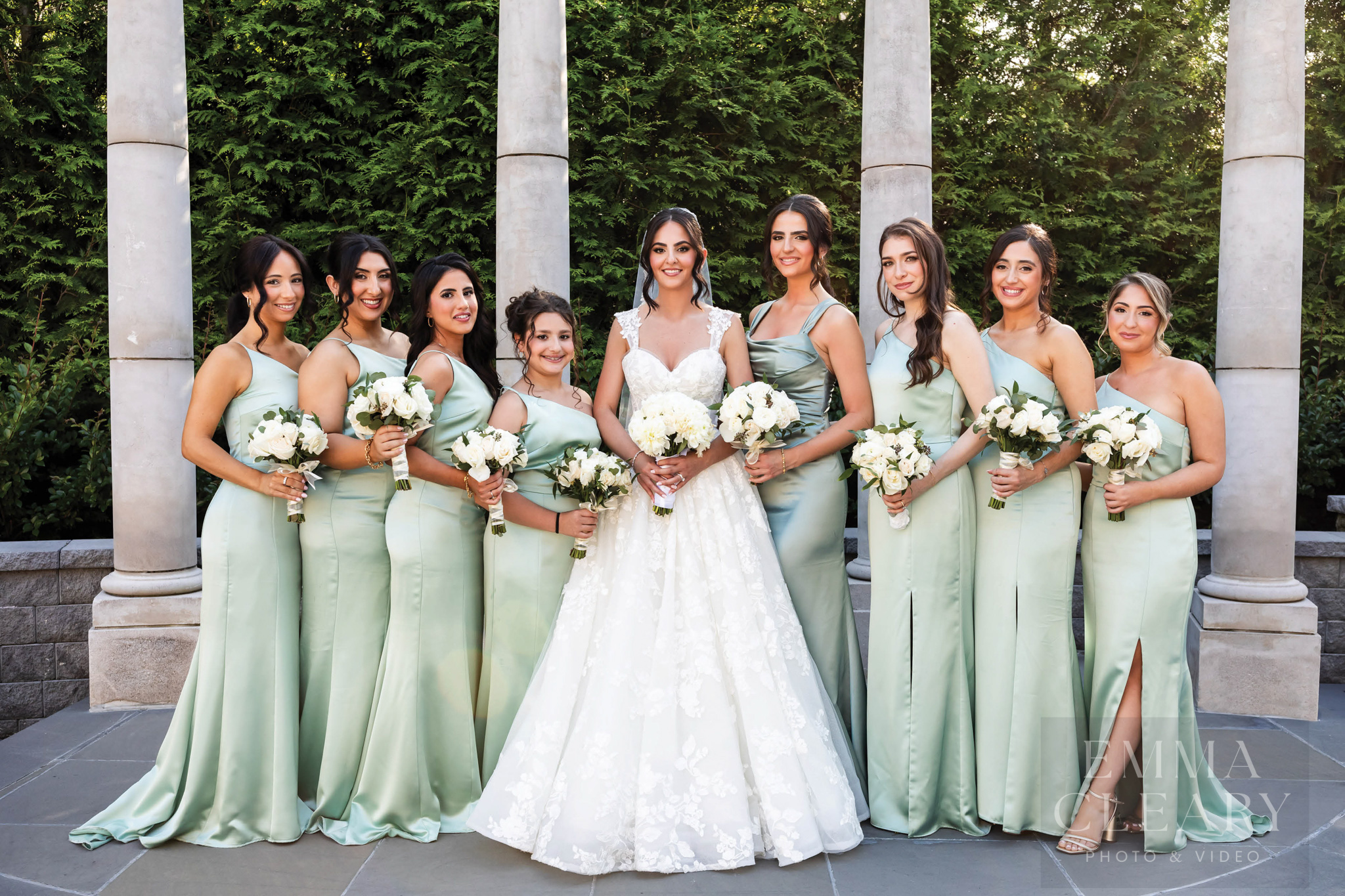 Bride and bridesmaids