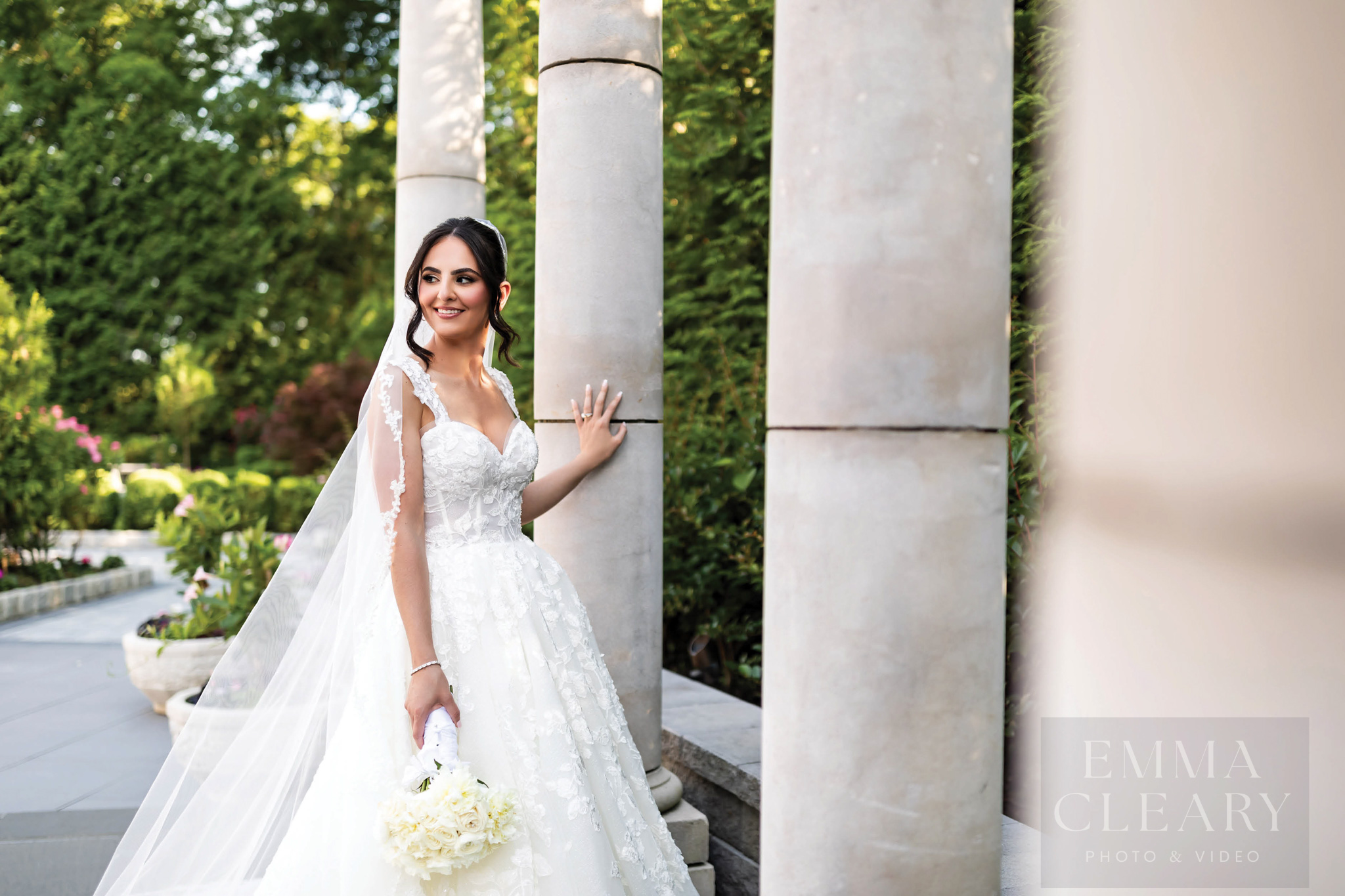Portrait of the bride outdoors