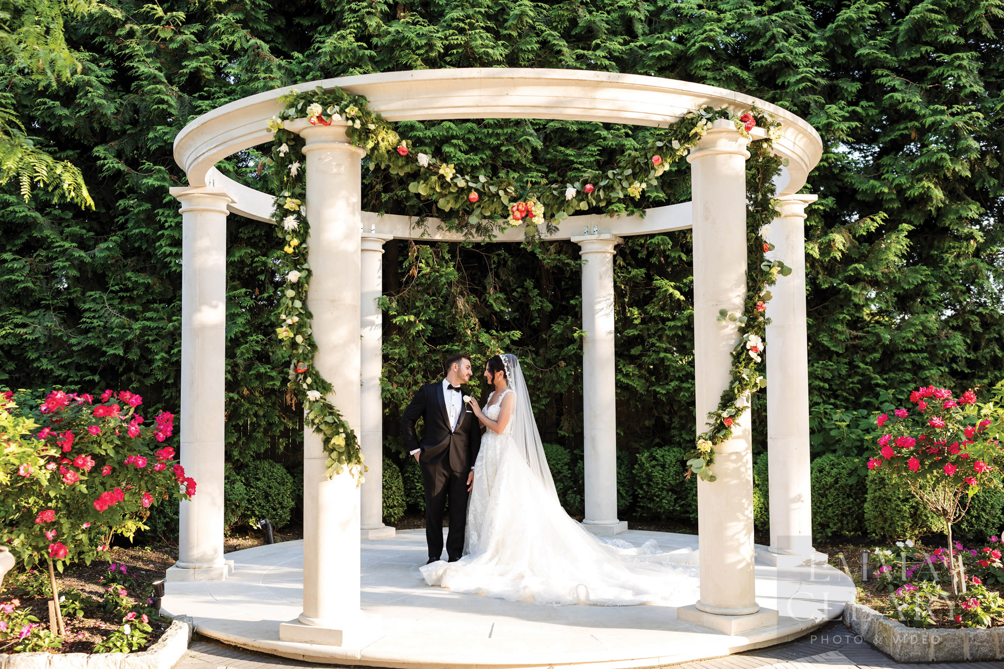 Wedding photo of the couple