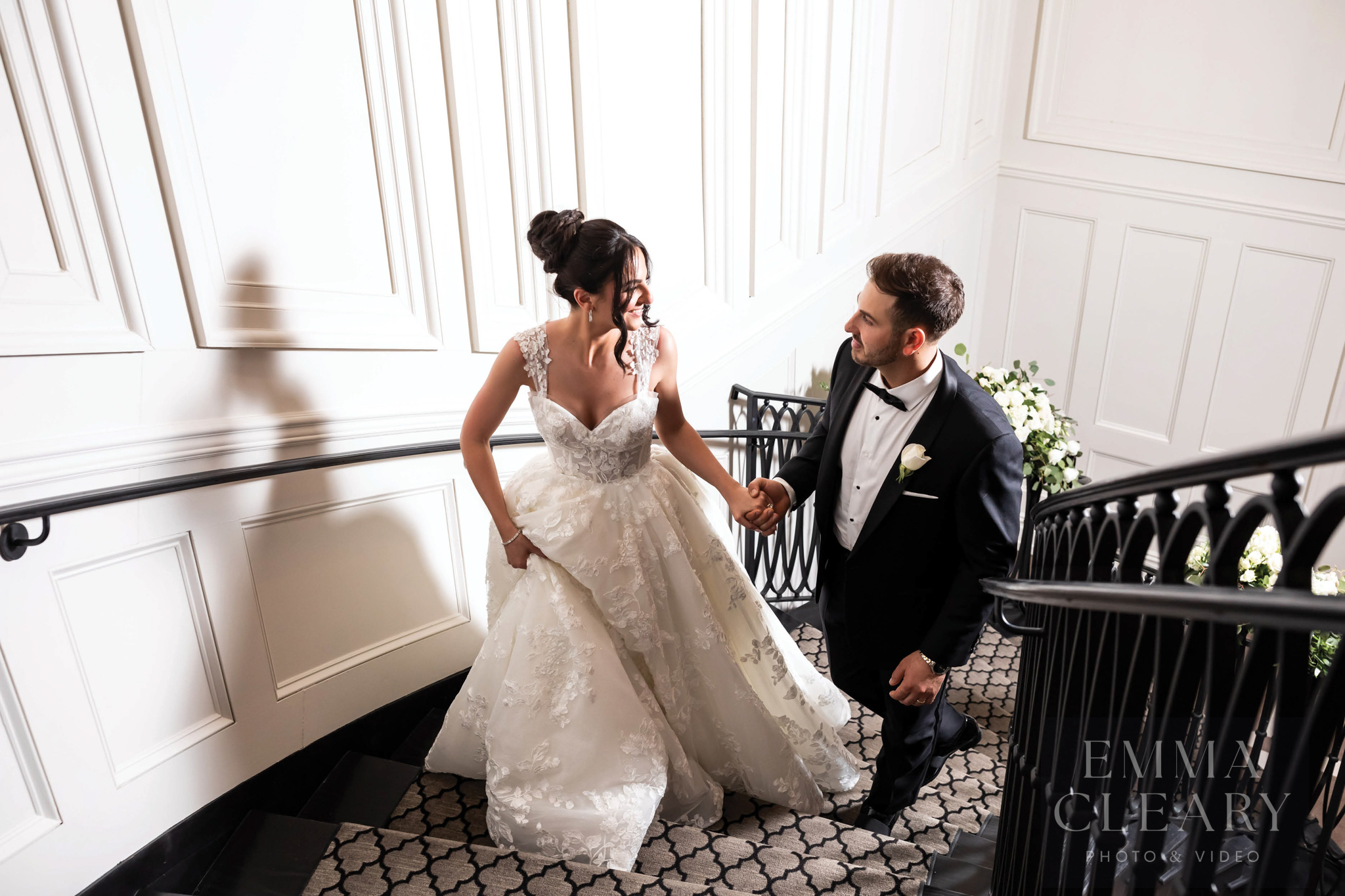 Wedding photo of the couple