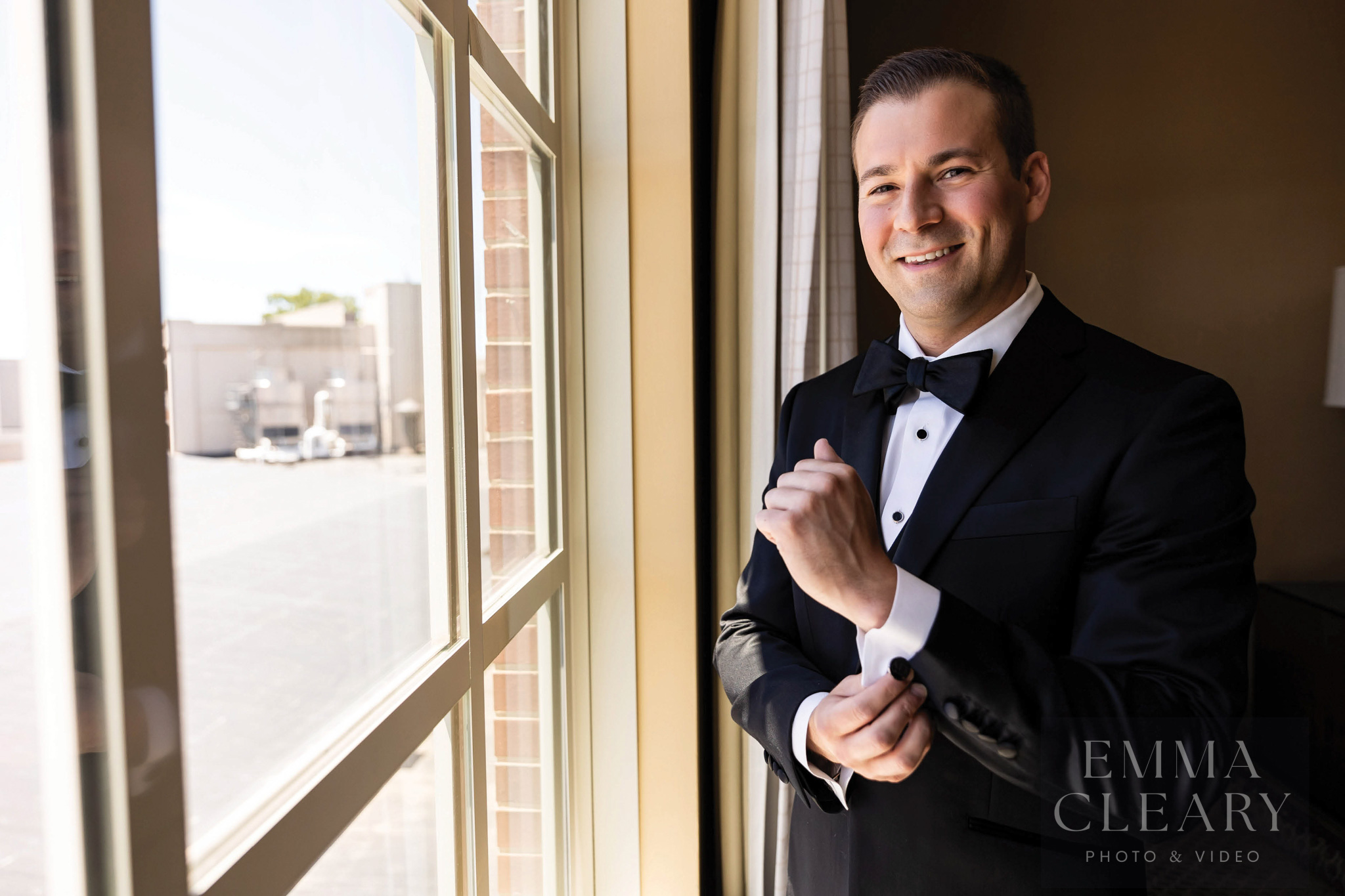 Groom's wedding morning portrait