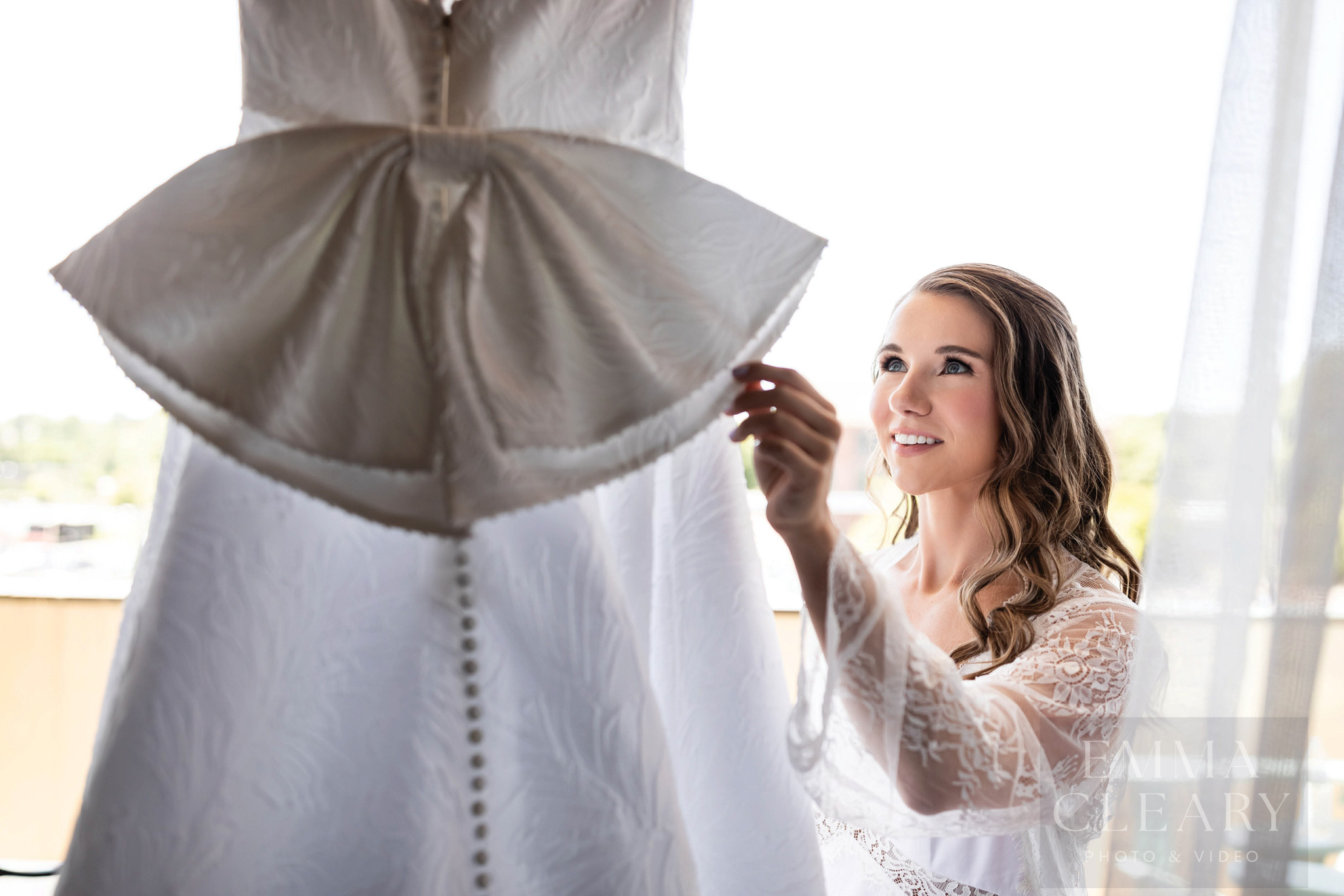 Bride and wedding dress