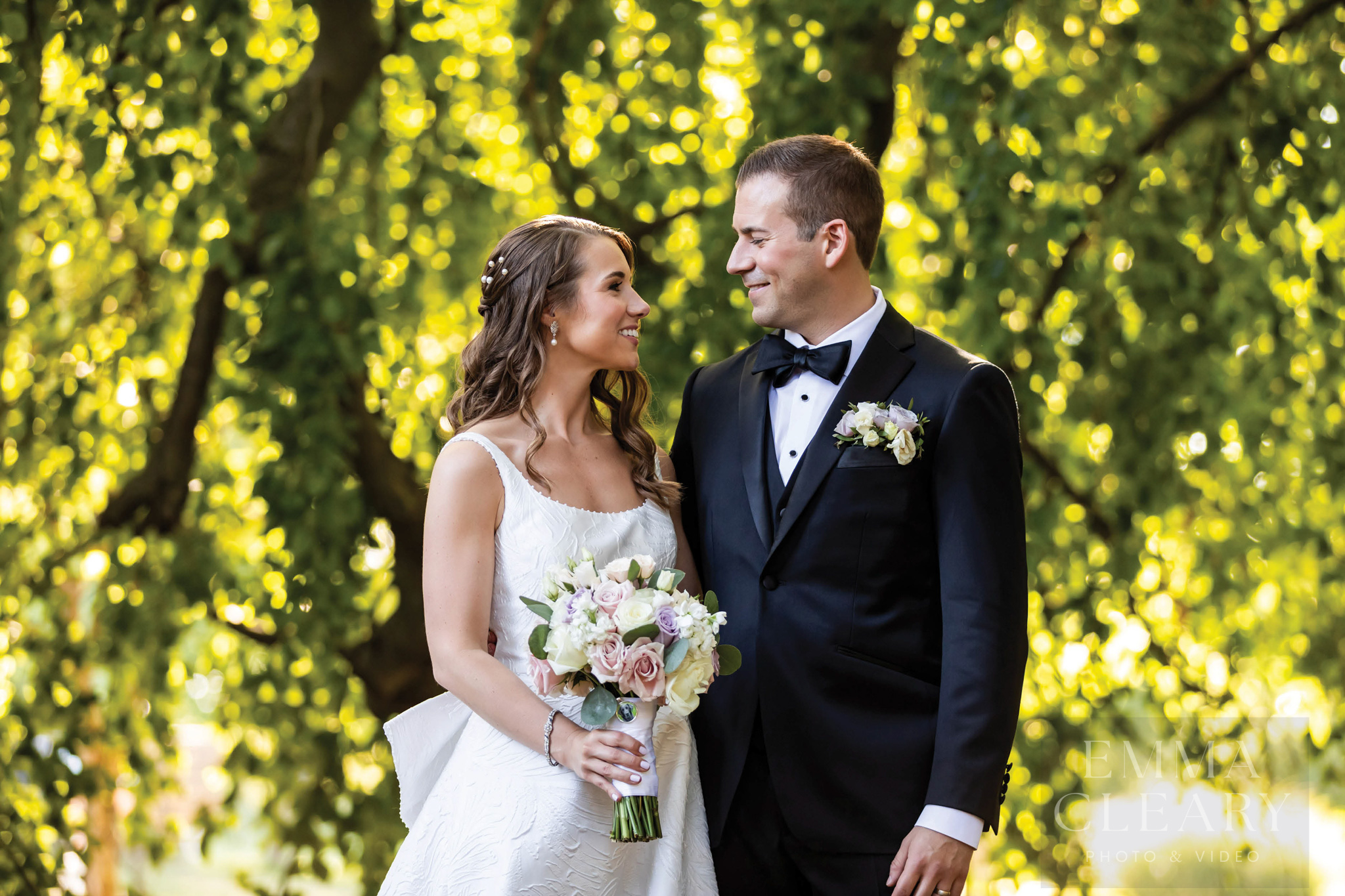 Portrait of the bride and groom