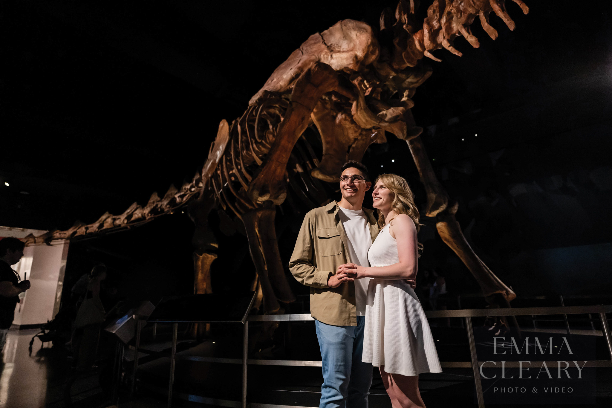 Photo of the couple in the museum
