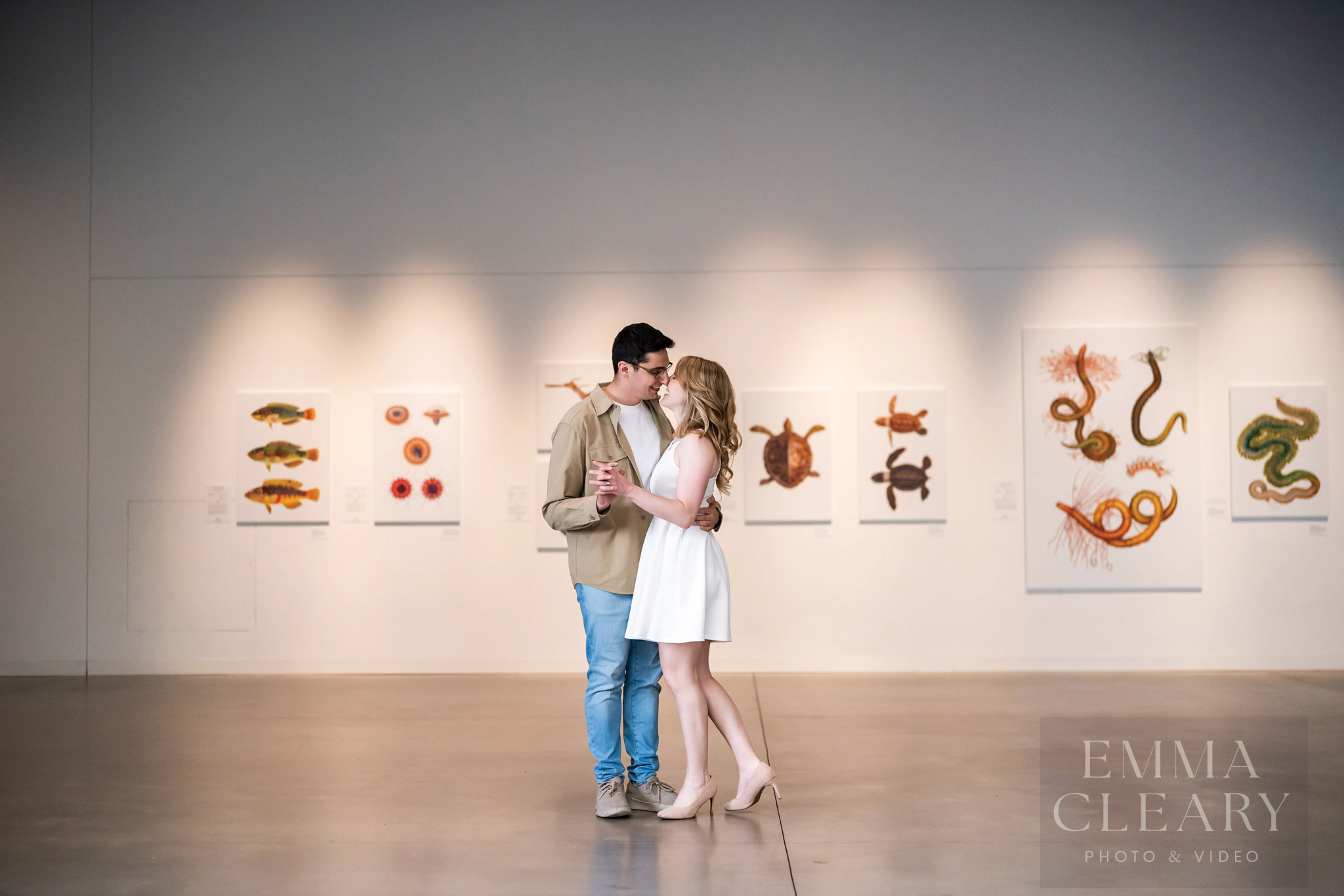 A couple in a museum