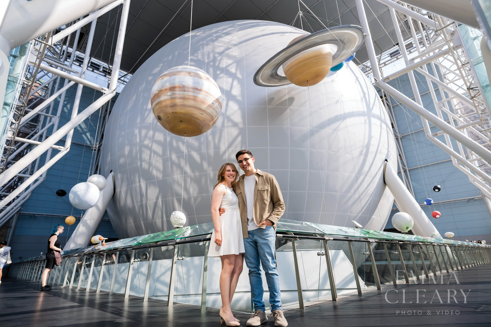 An engagement portrait of a couple