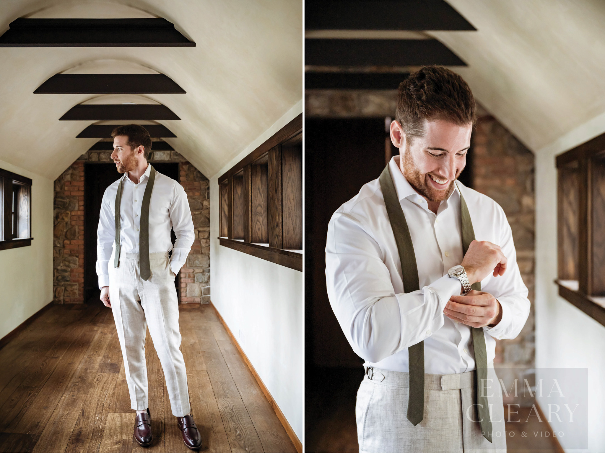 Groom's wedding morning portrait