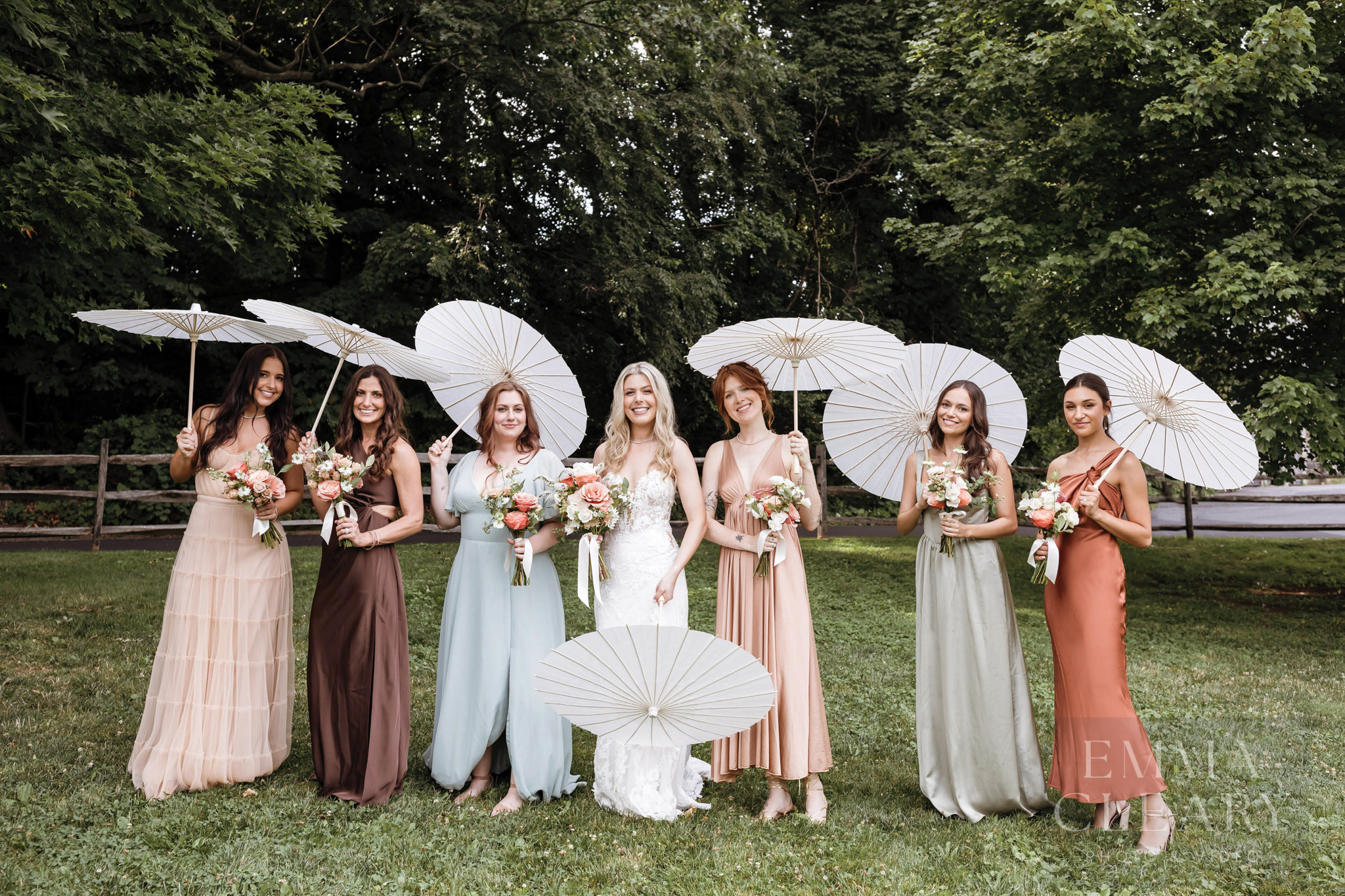 Bride and bridesmaids