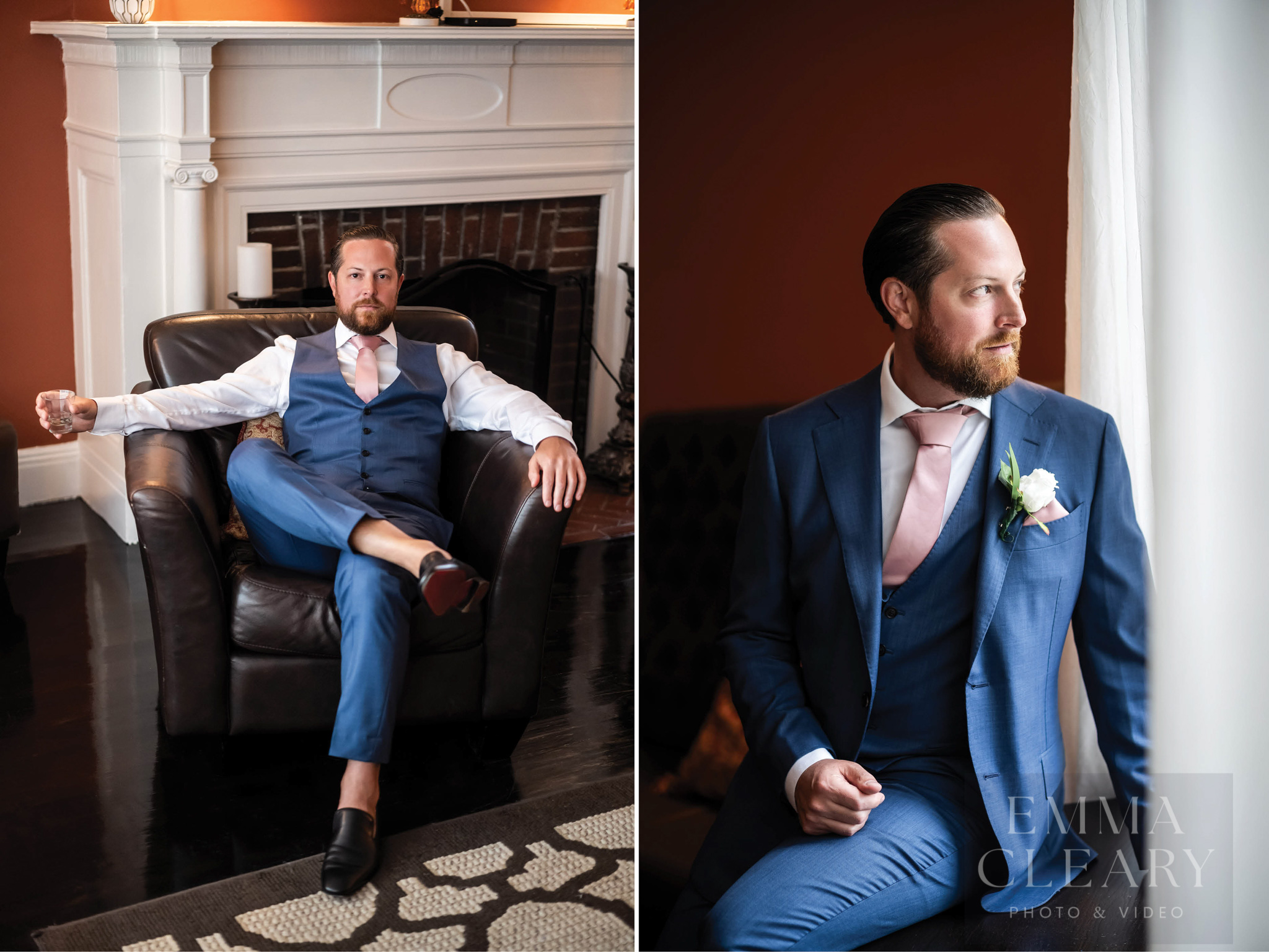 Groom's wedding morning portrait