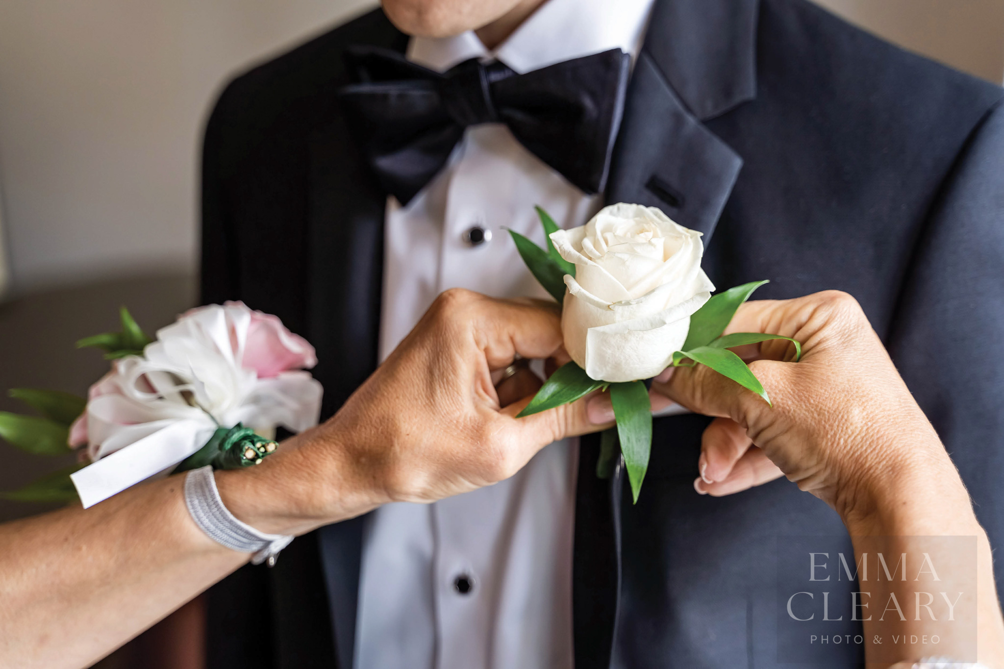 The groom's wedding boutonniere