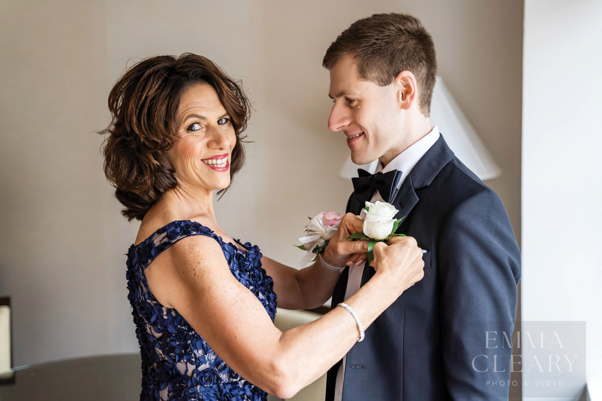 The groom and the mother