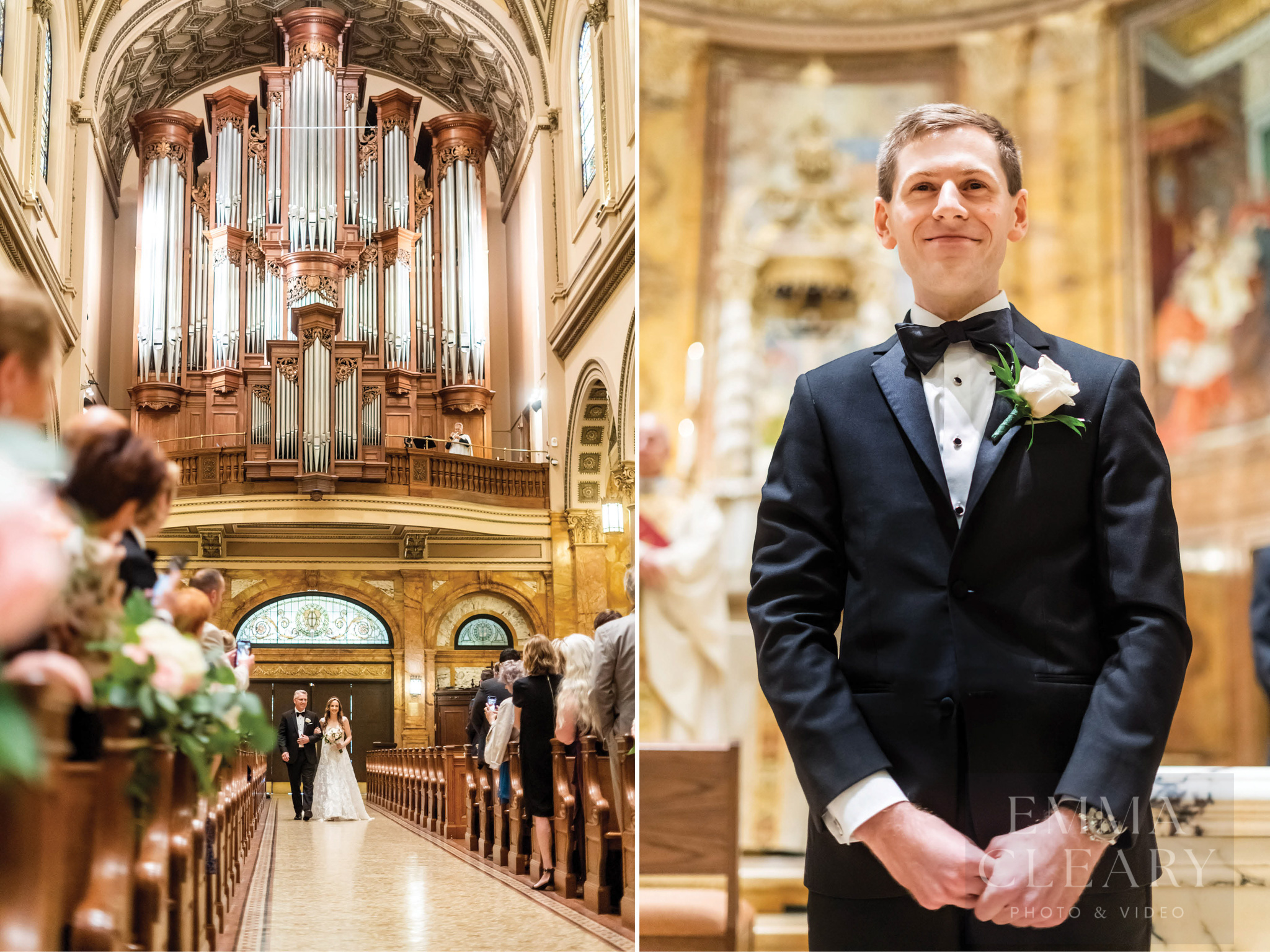 Groom meets the bride