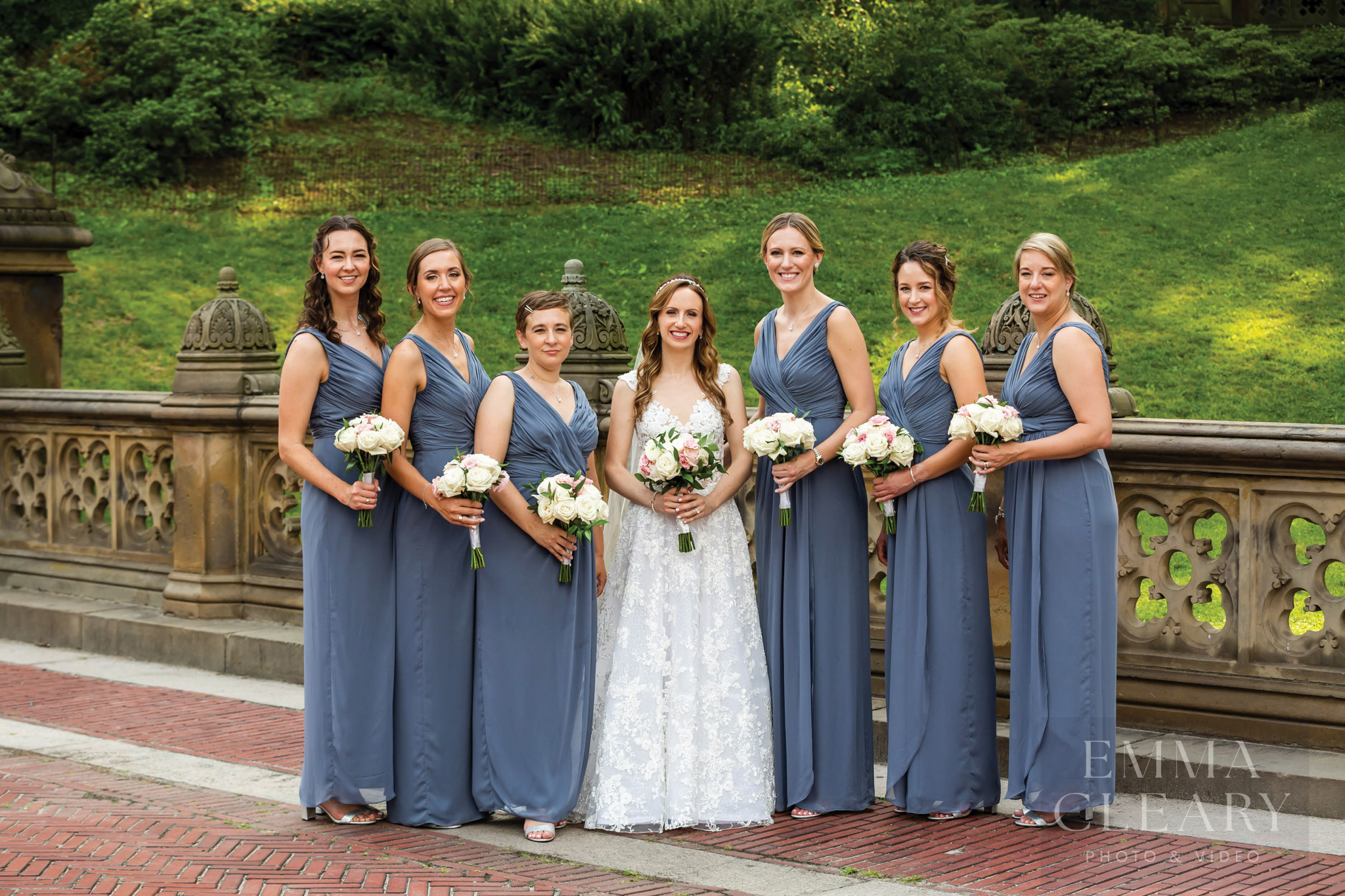 Bride and bridesmaids