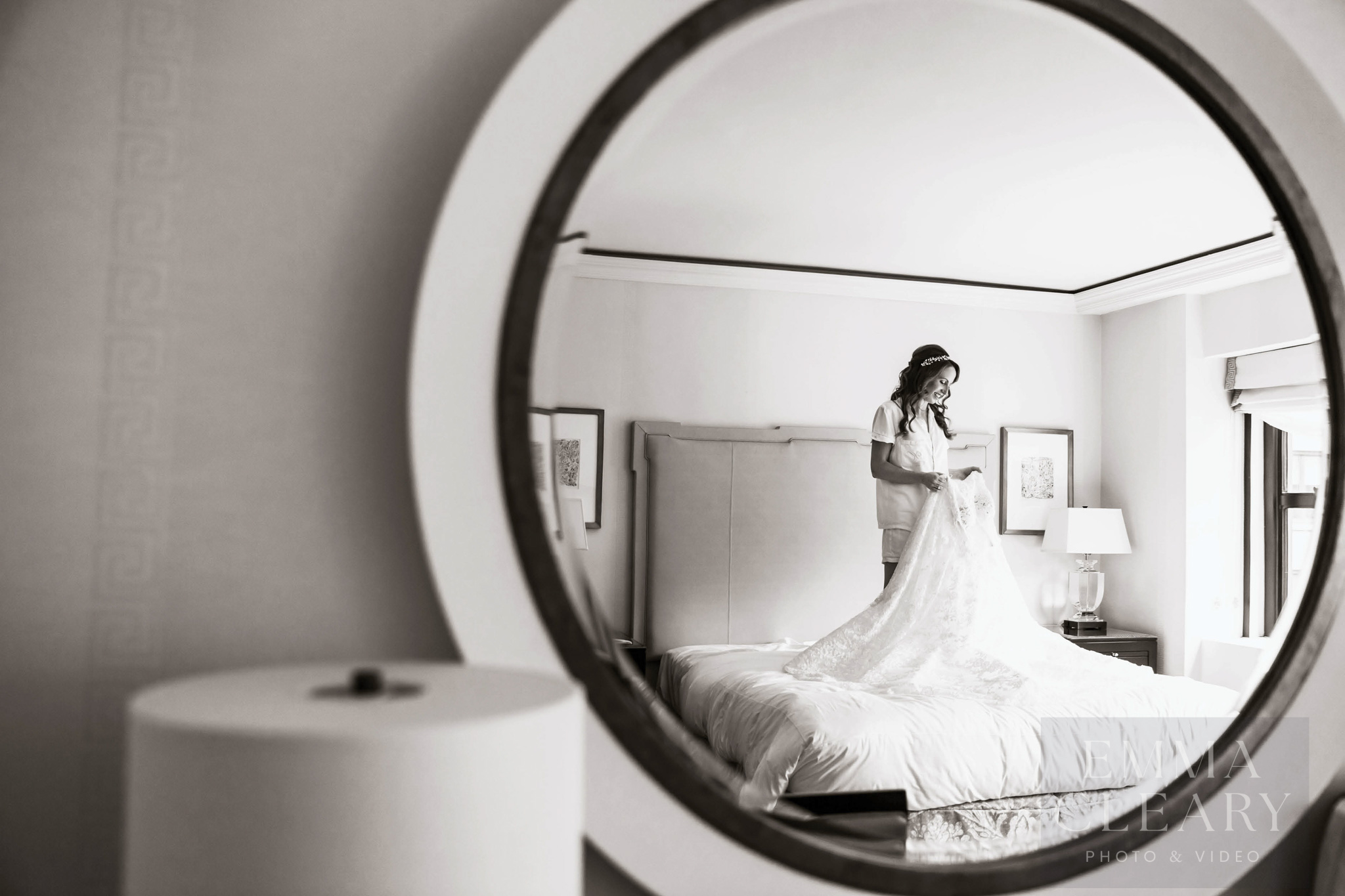 Bride and wedding dress