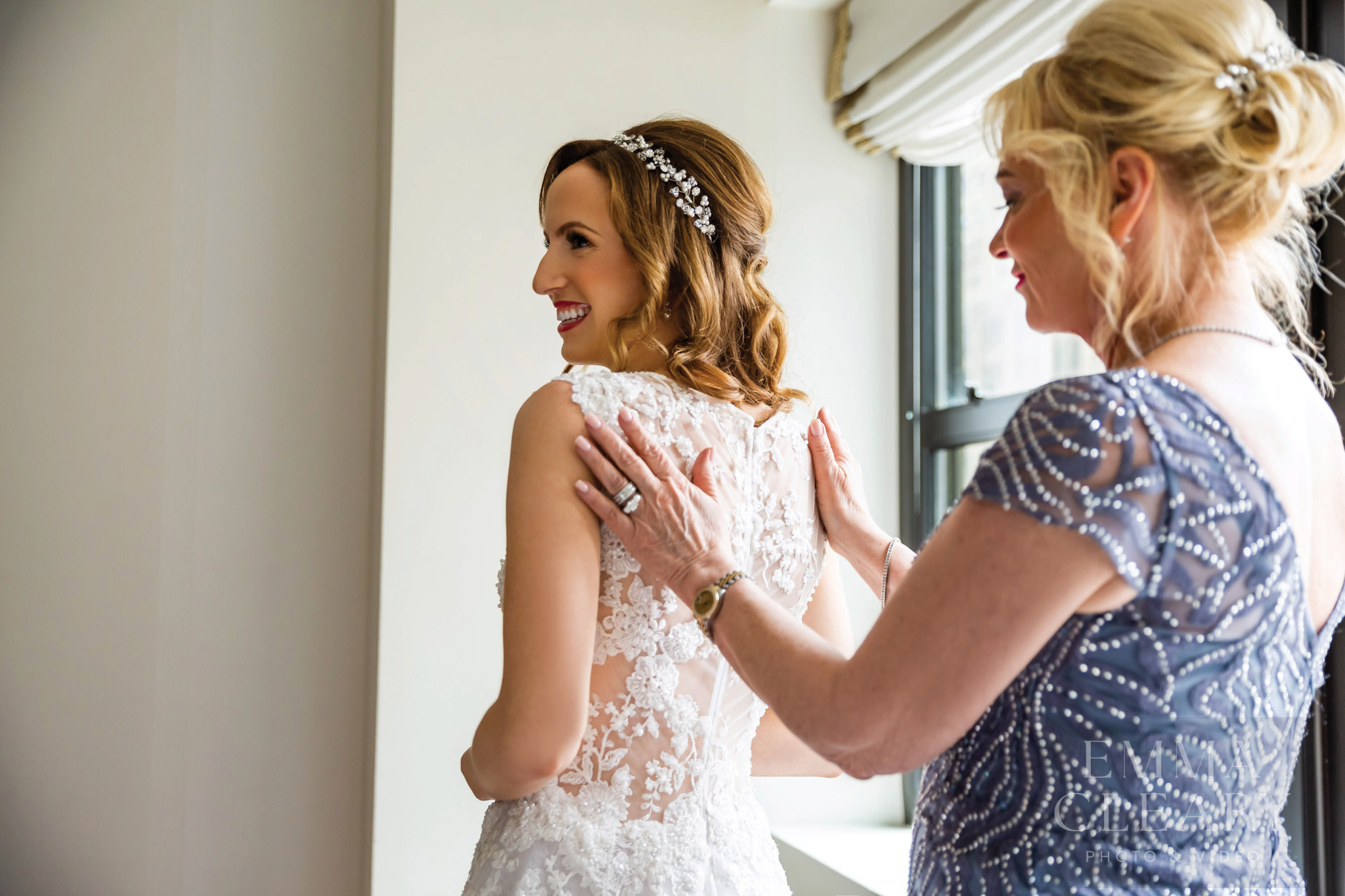 Bride and mom