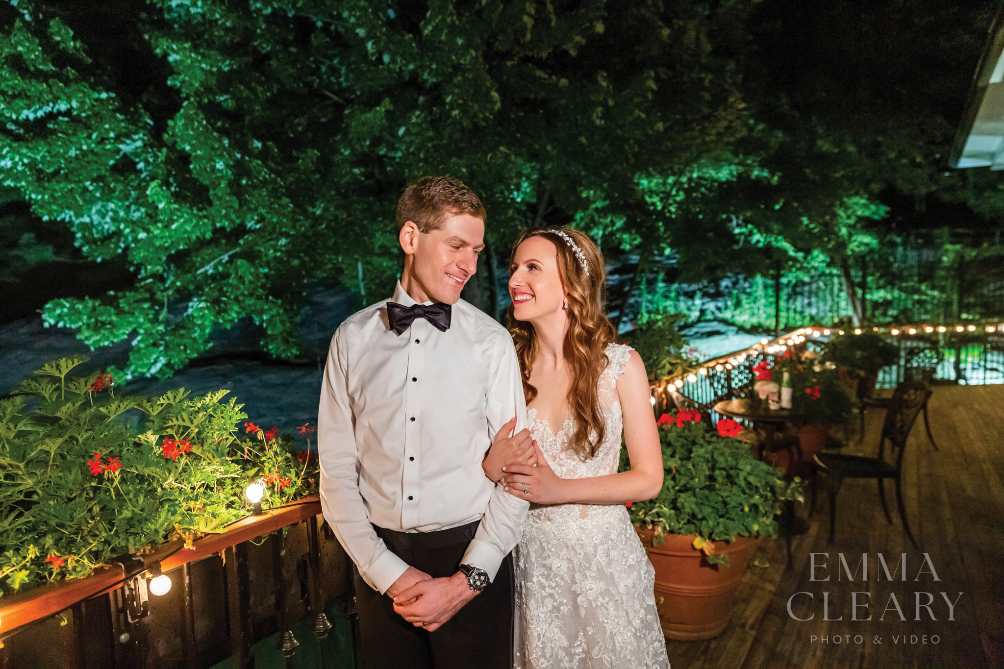 Night portrait of a couple