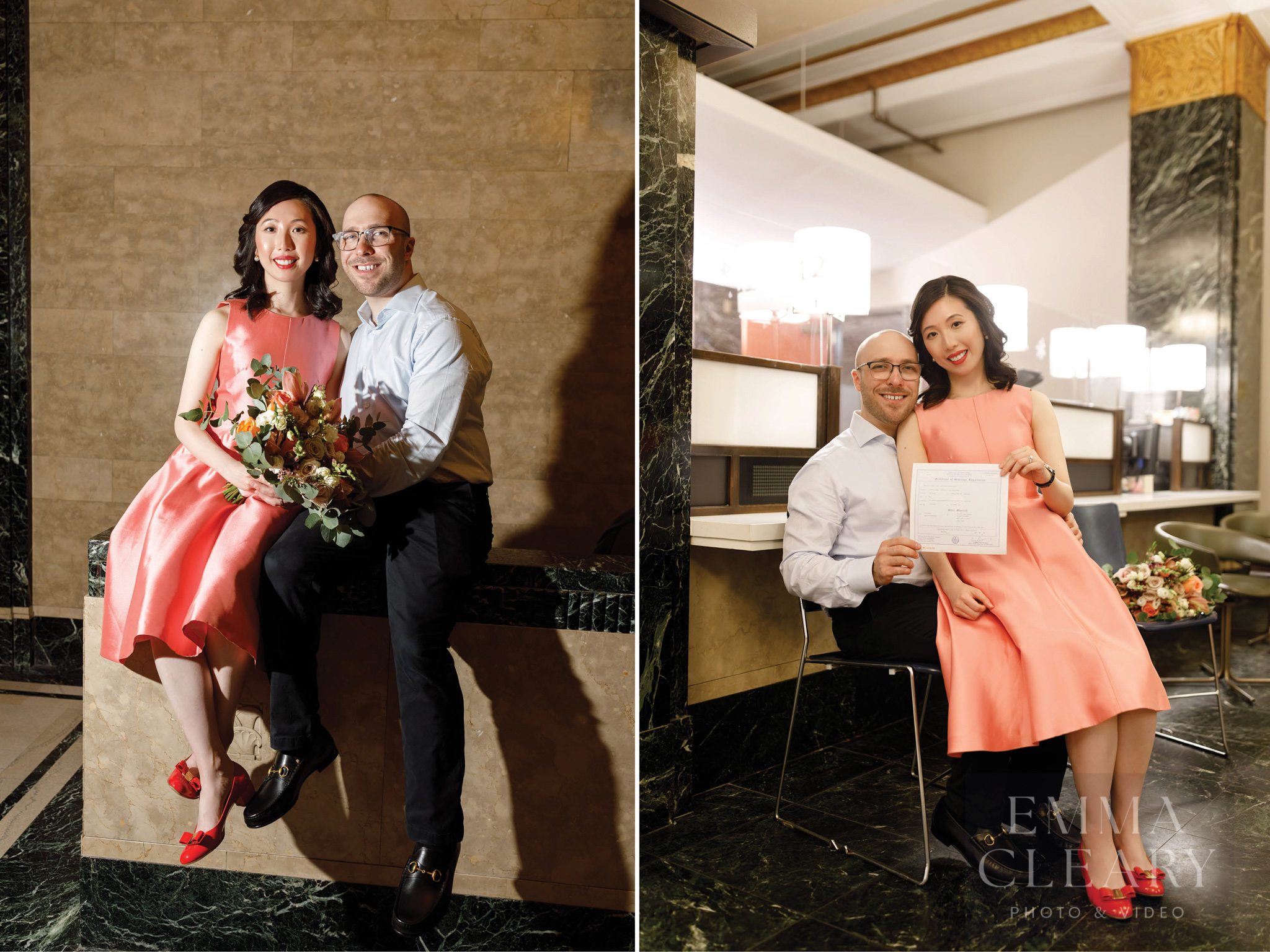 Wedding portrait of a couple