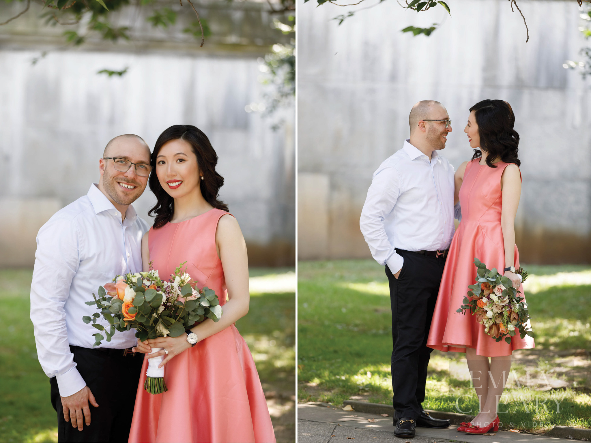 Portrait of the bride and groom