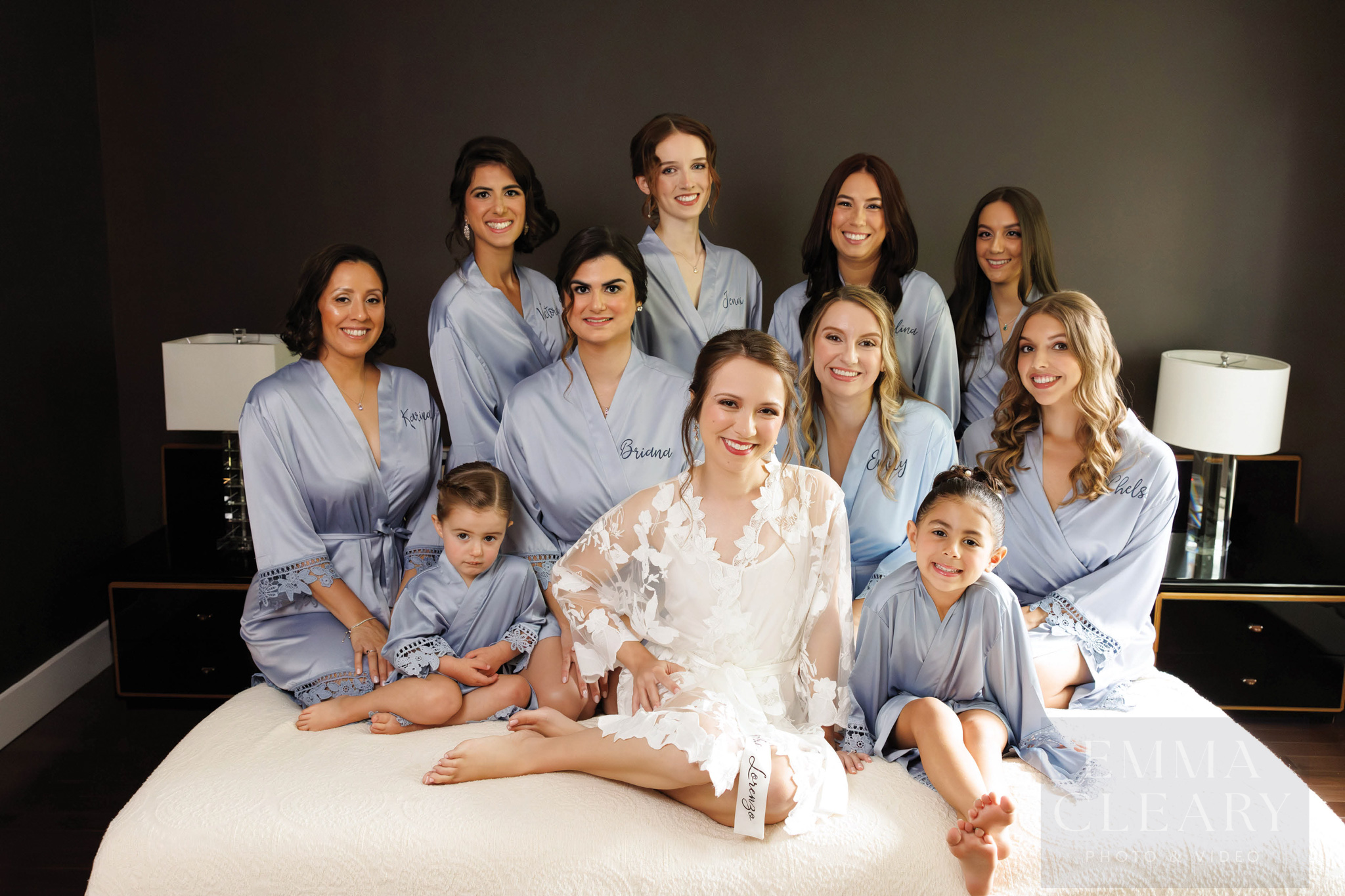 Bride and bridesmaids