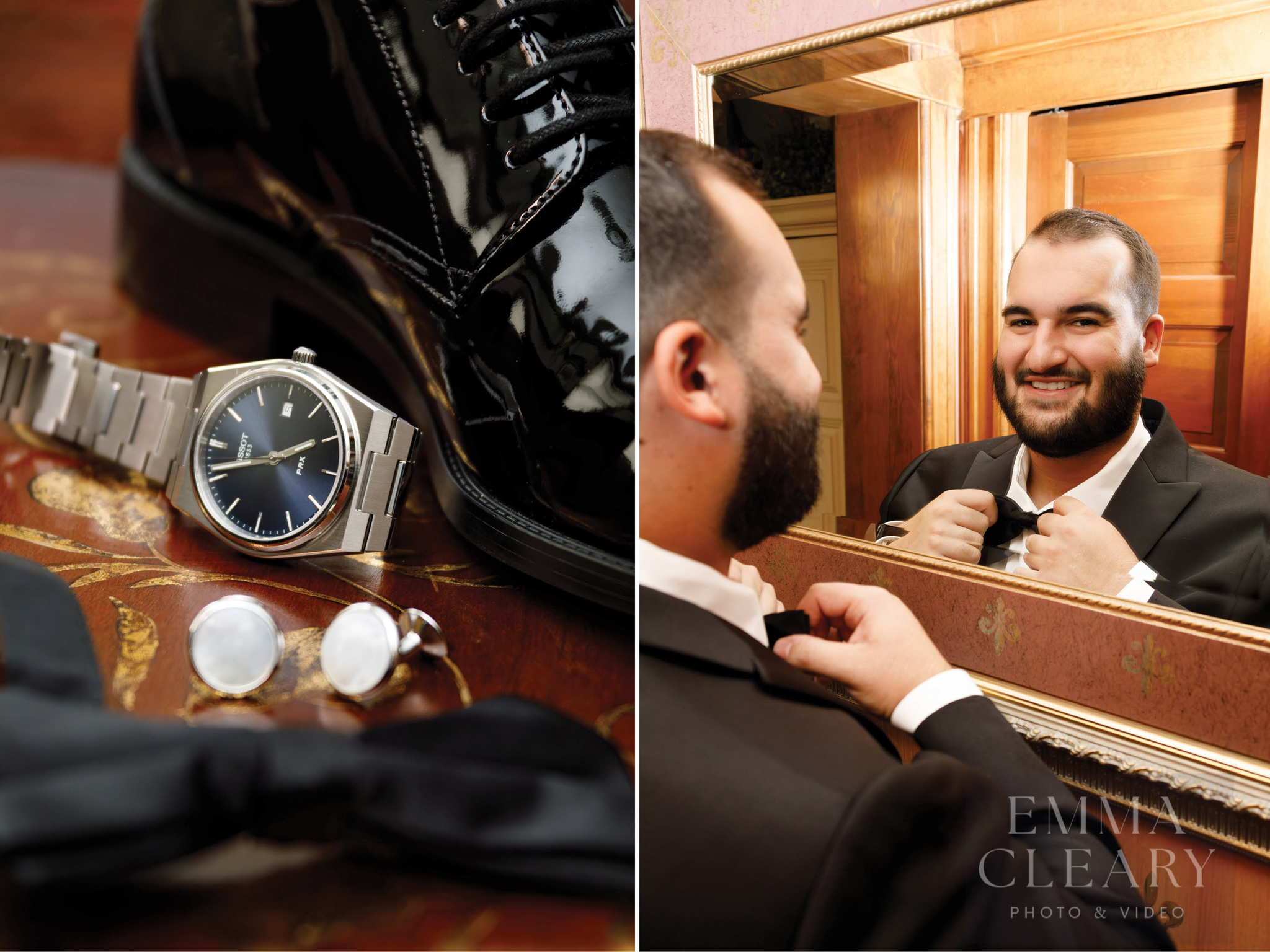 Photos of the groom, watches, cufflinks