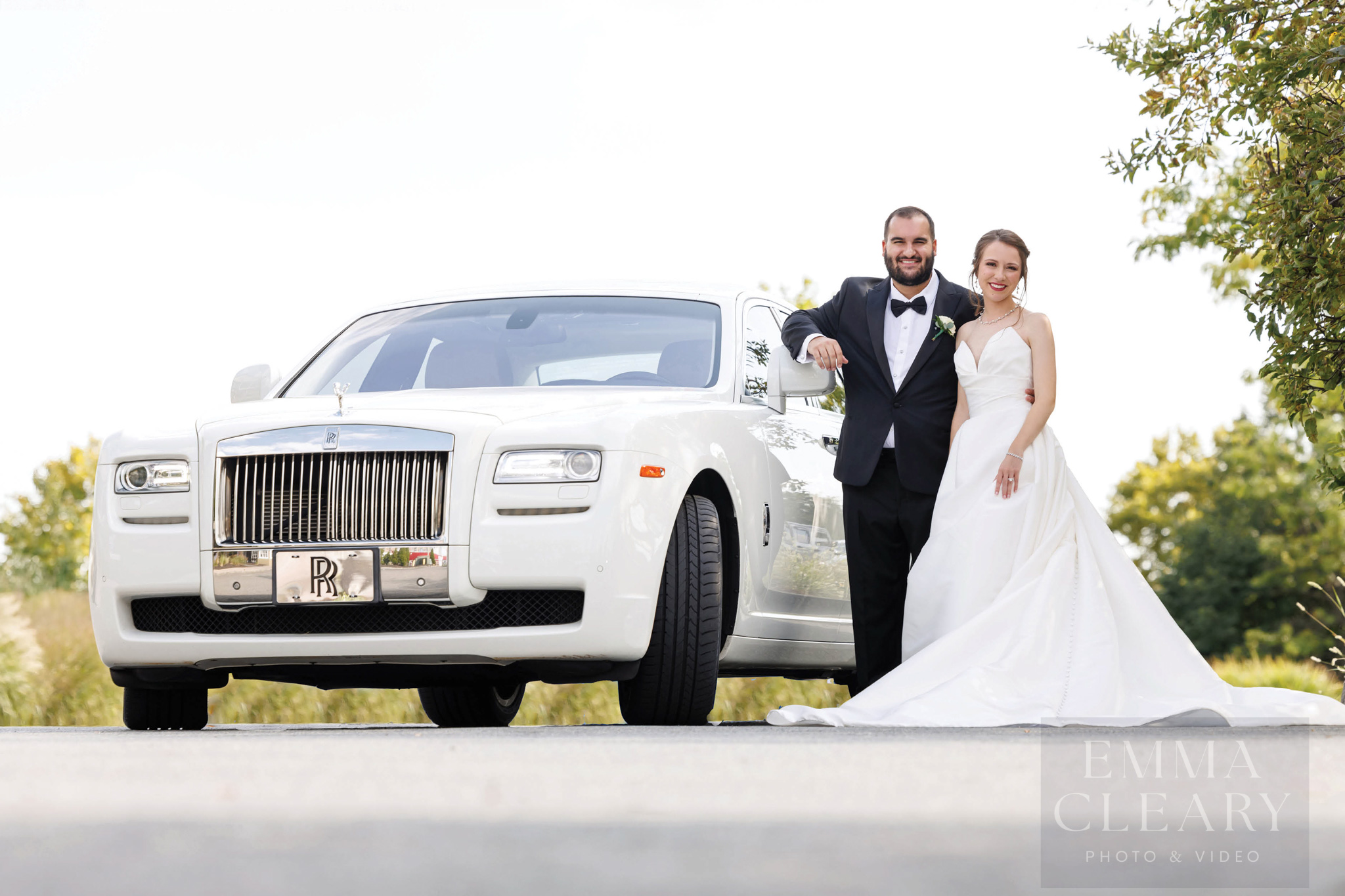 Portrait of the bride and groom