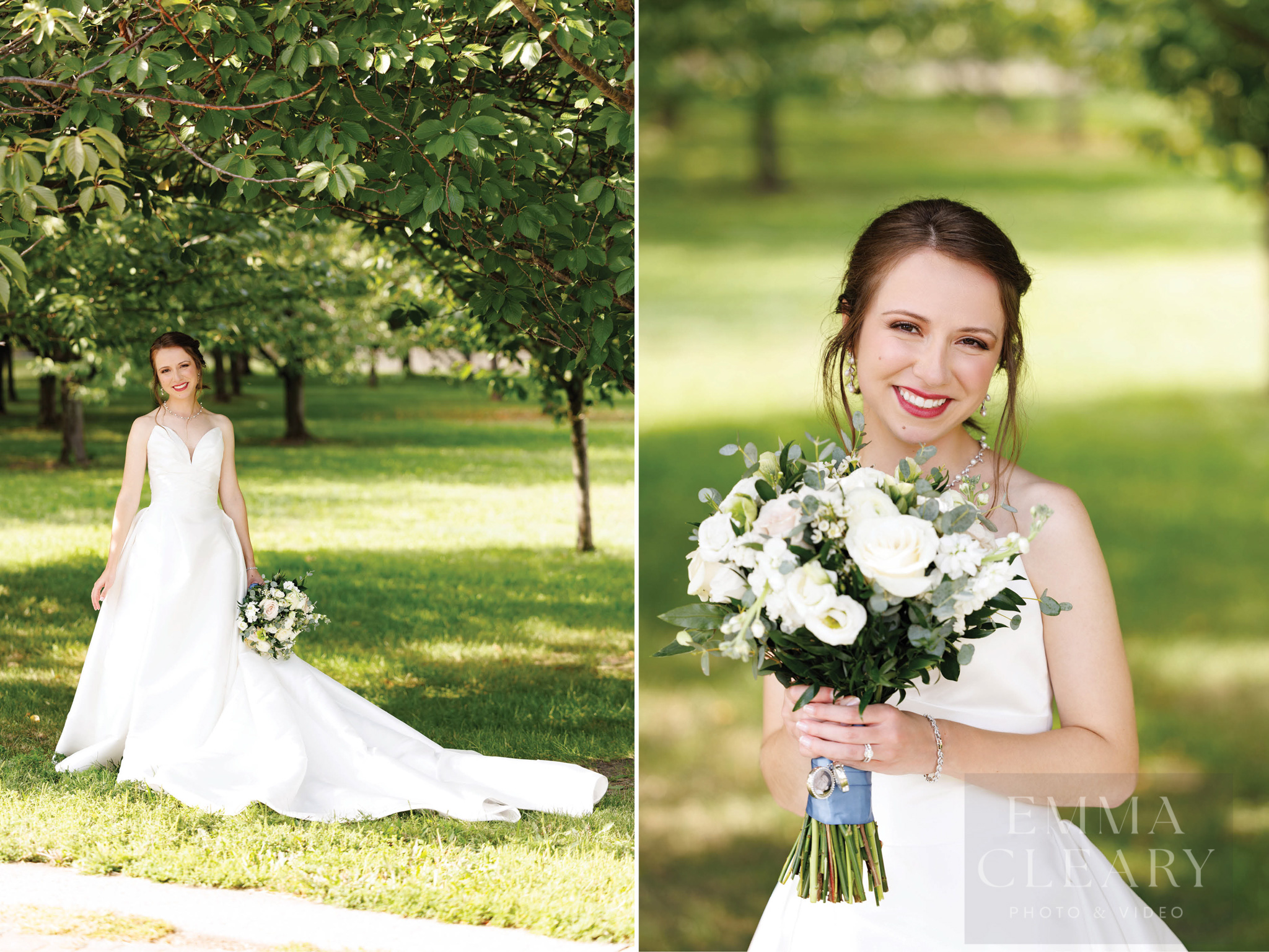 Portrait of the bride outdoors