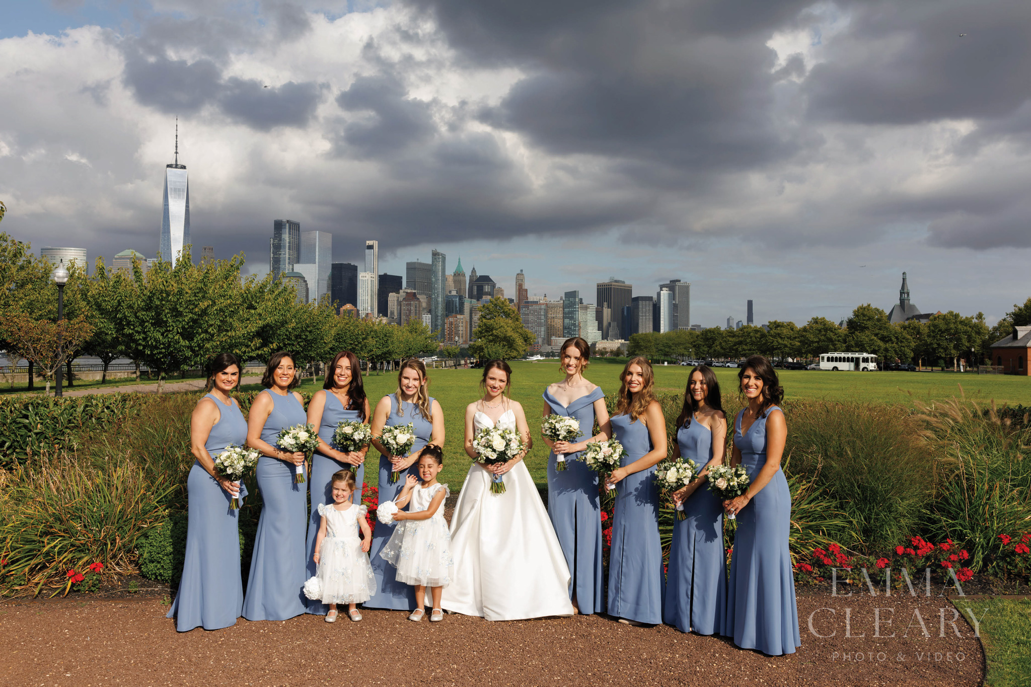 Bride and bridesmaids