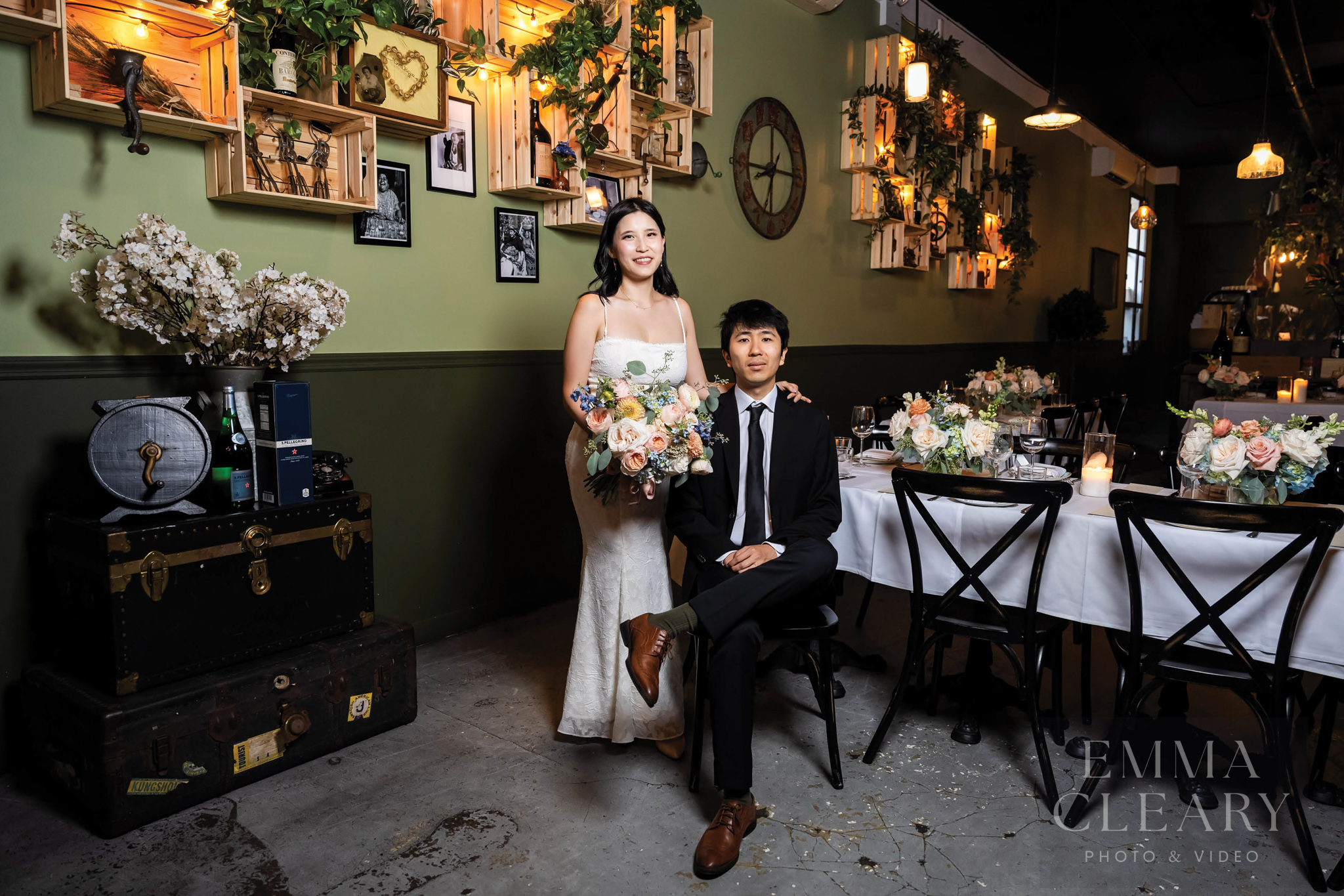 Wedding photo of the couple