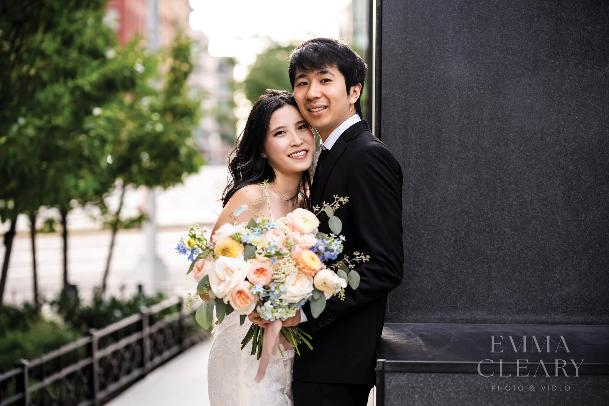 Wedding portrait of a couple