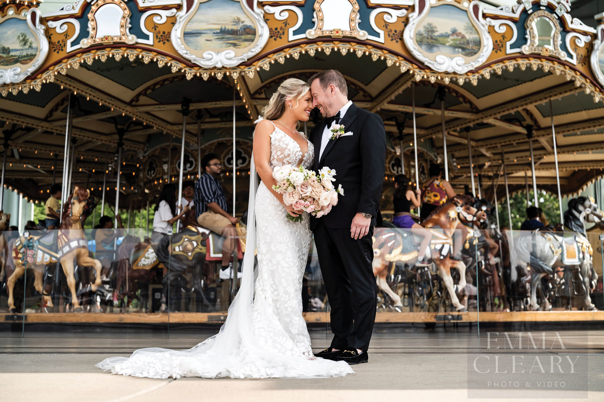 Wedding photo of the couple
