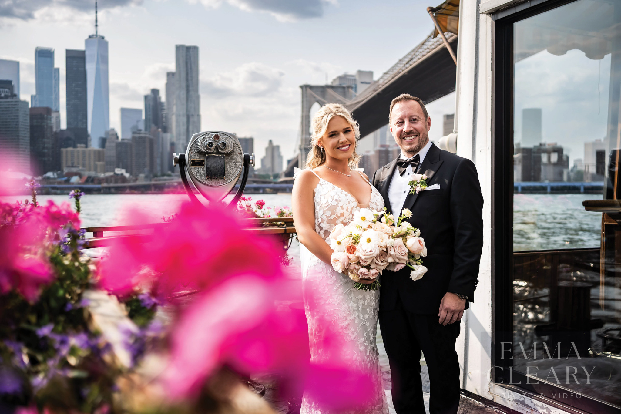 Wedding portrait of a couple