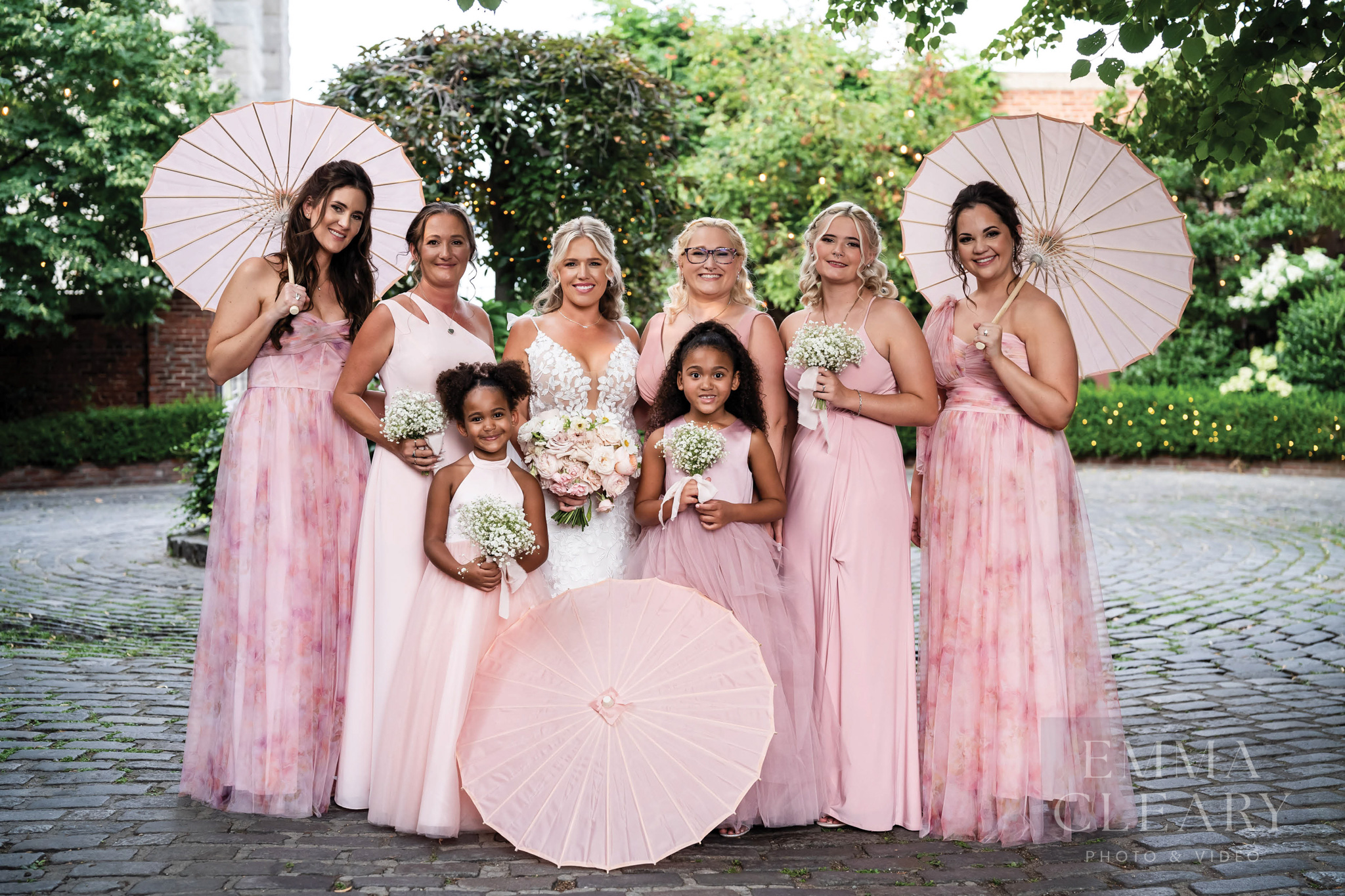Bride and bridesmaids