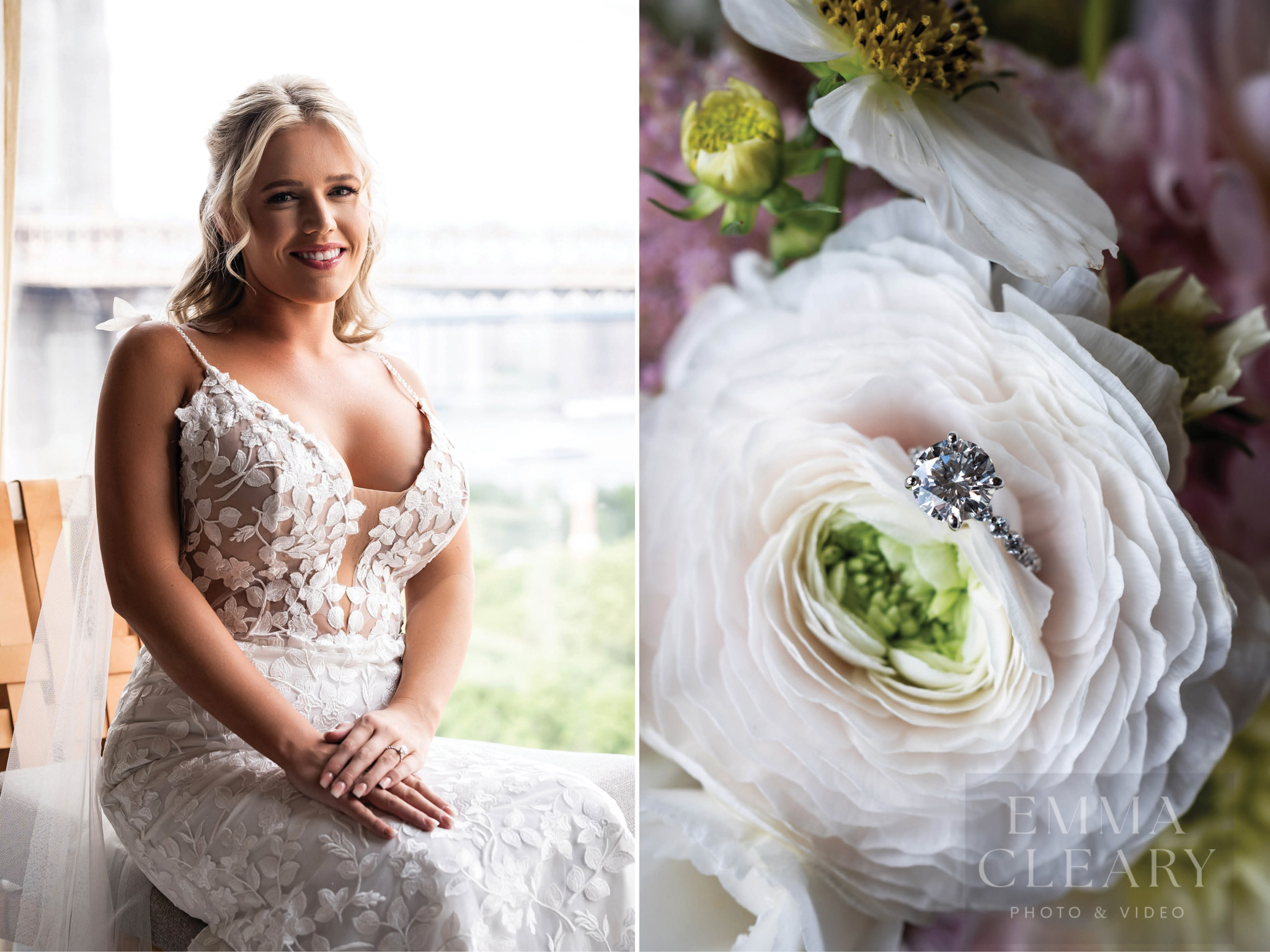 Morning portrait of the bride