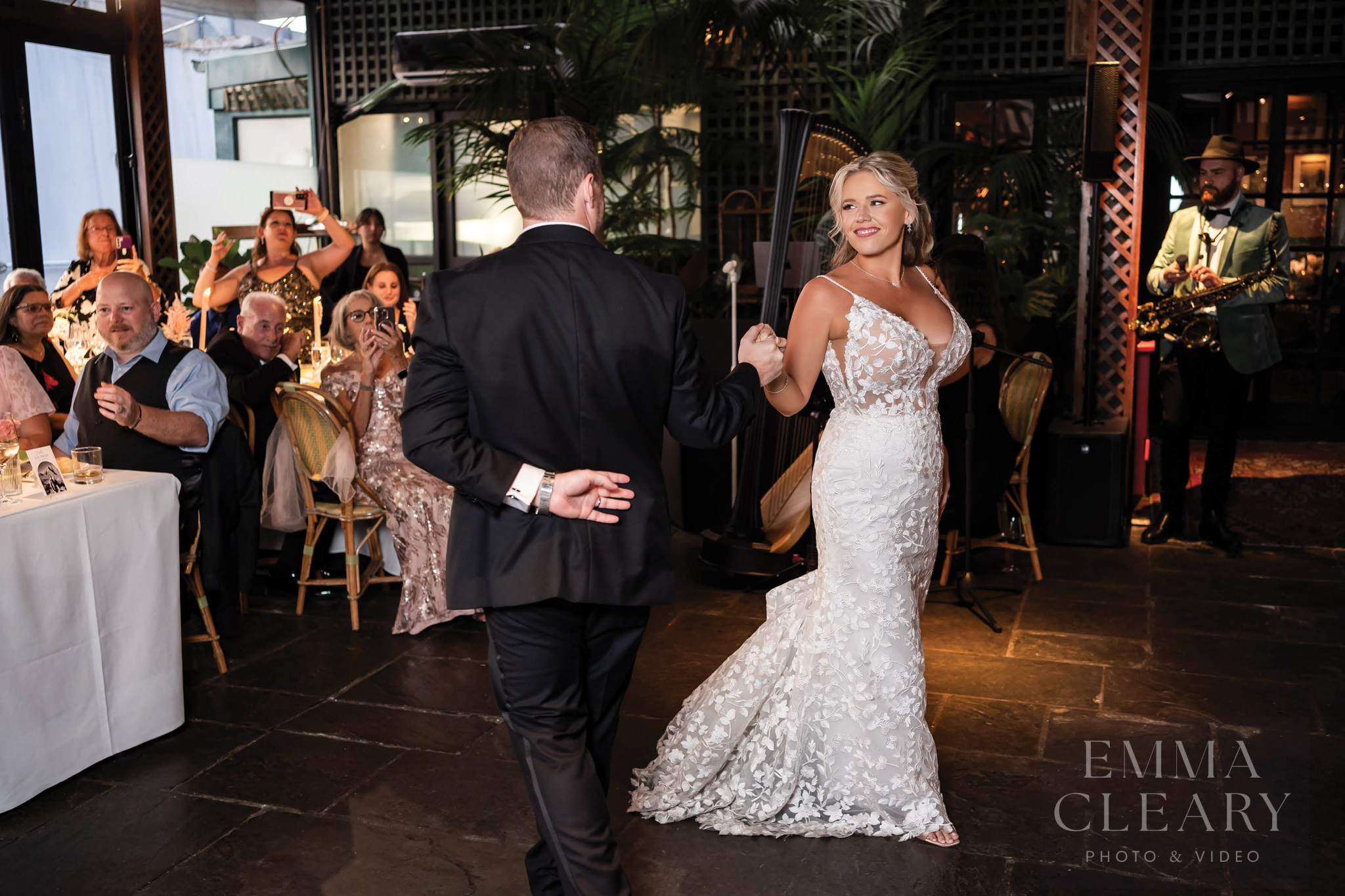 The couple's wedding dance