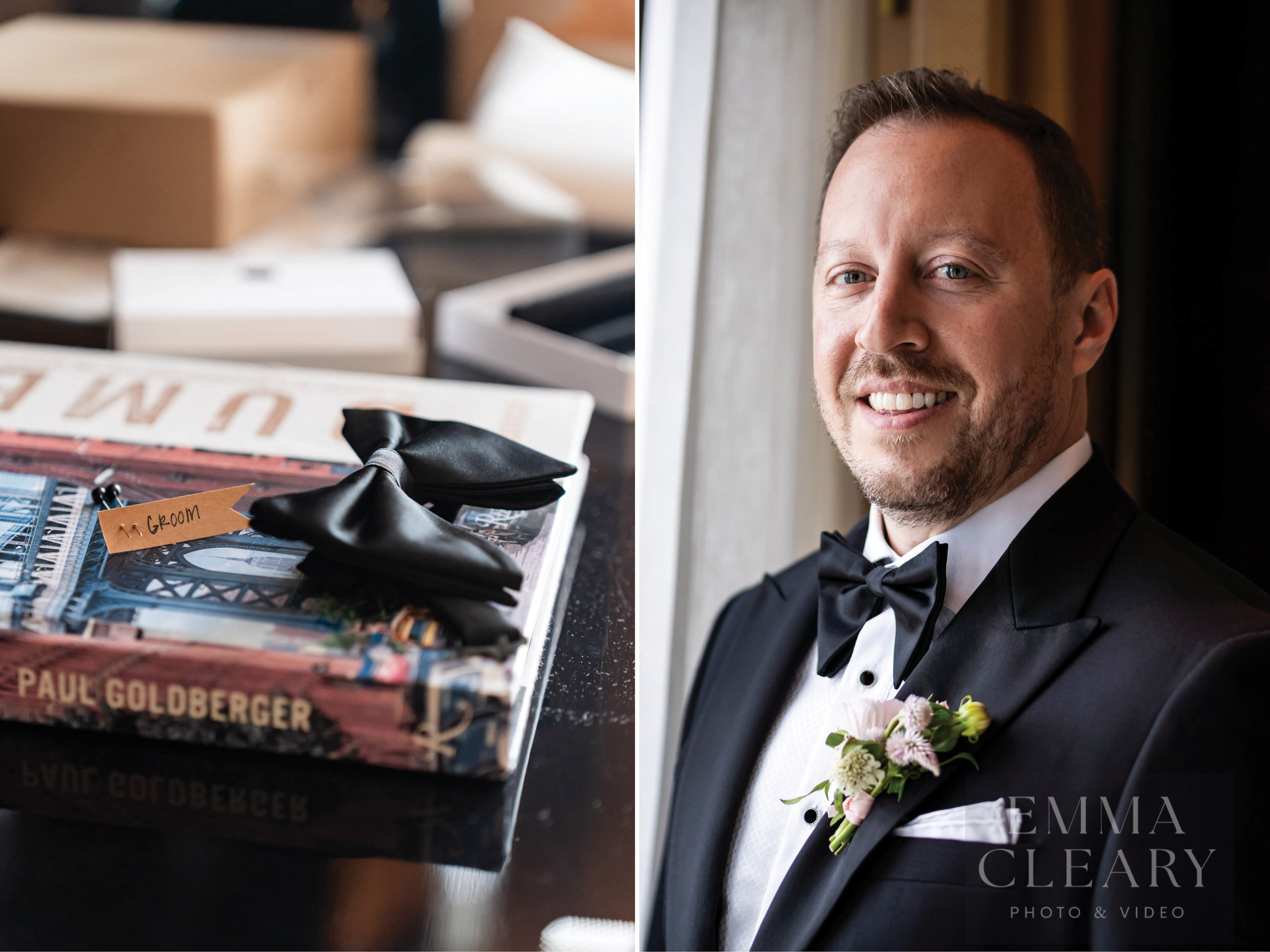 Groom's wedding morning portrait