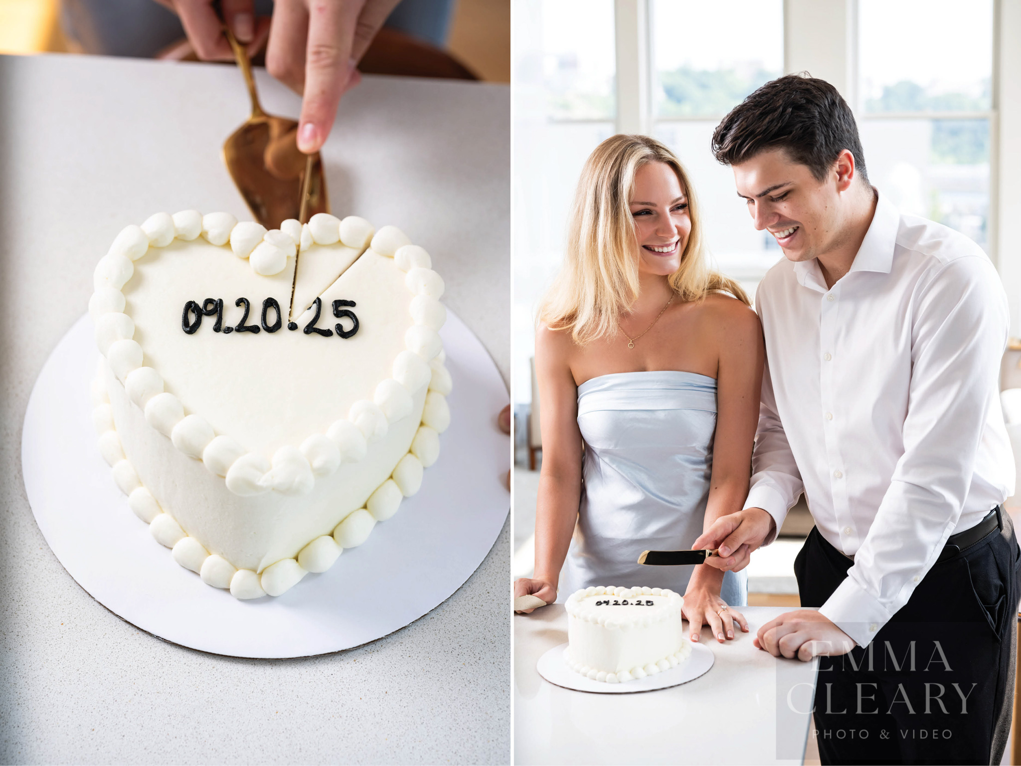 Couple and engagement cake