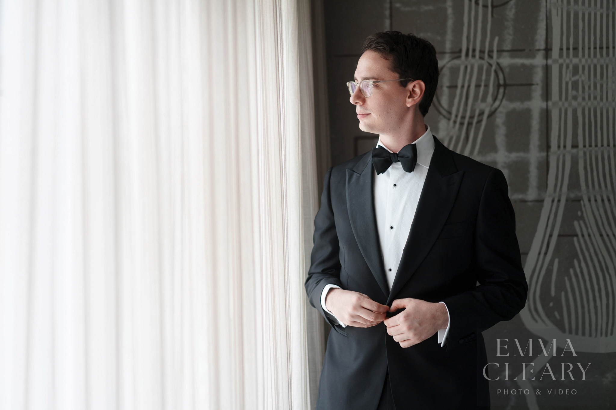 Groom's wedding morning portrait