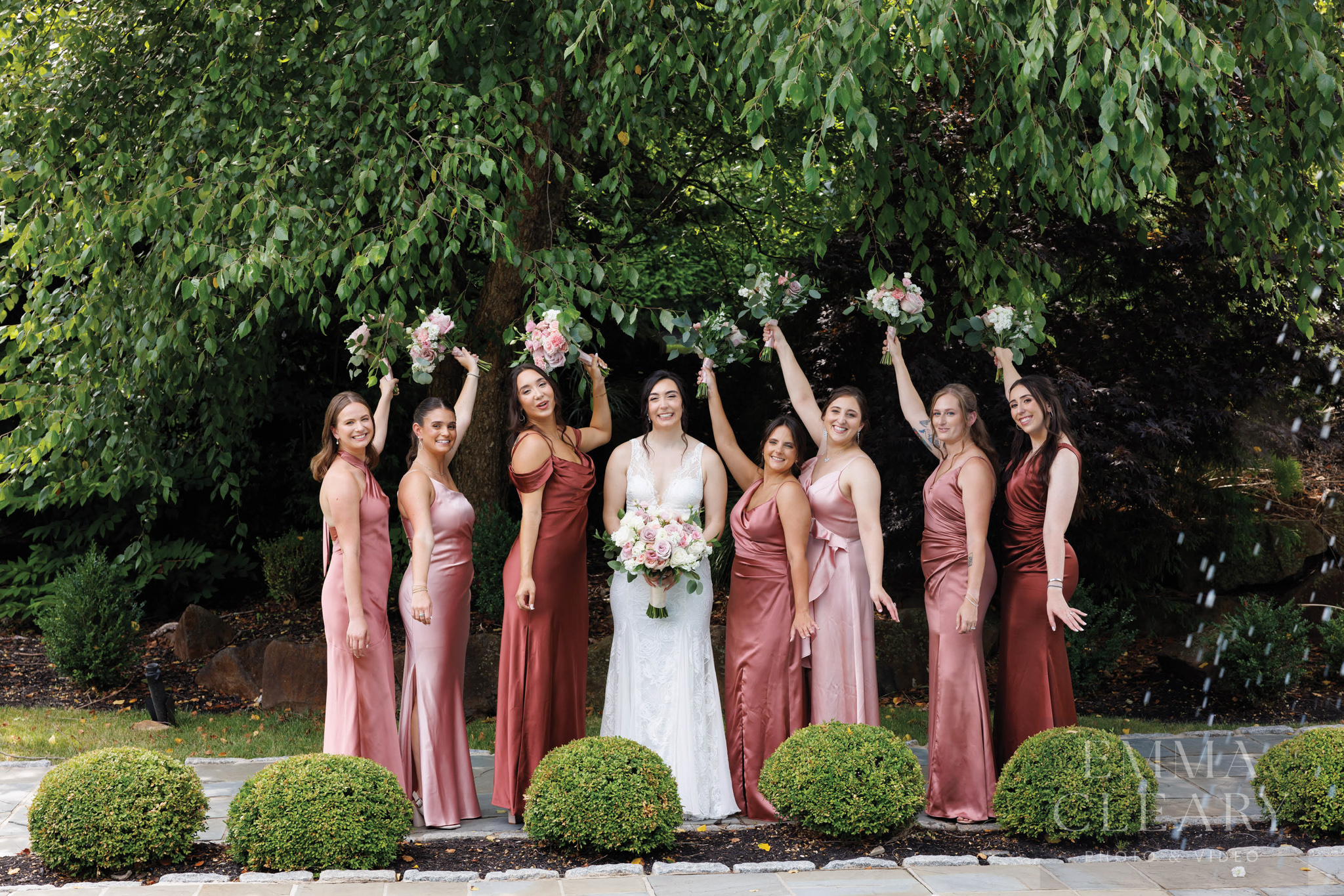 Bride and bridesmaids