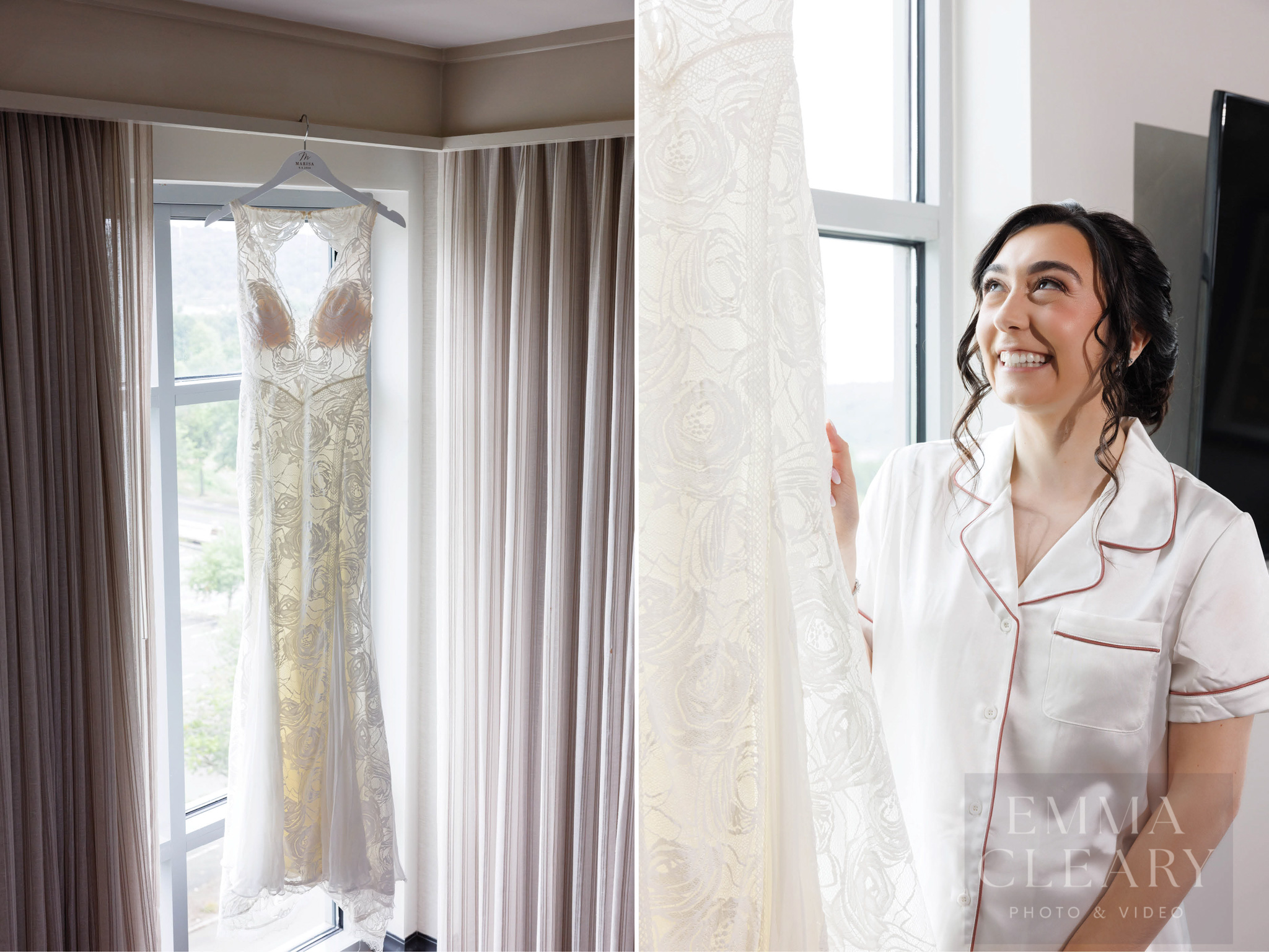Bride and wedding dress