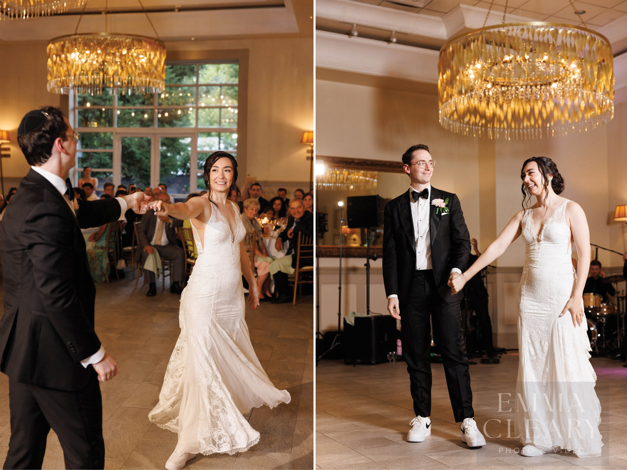 The wedding dance of the bride and groom