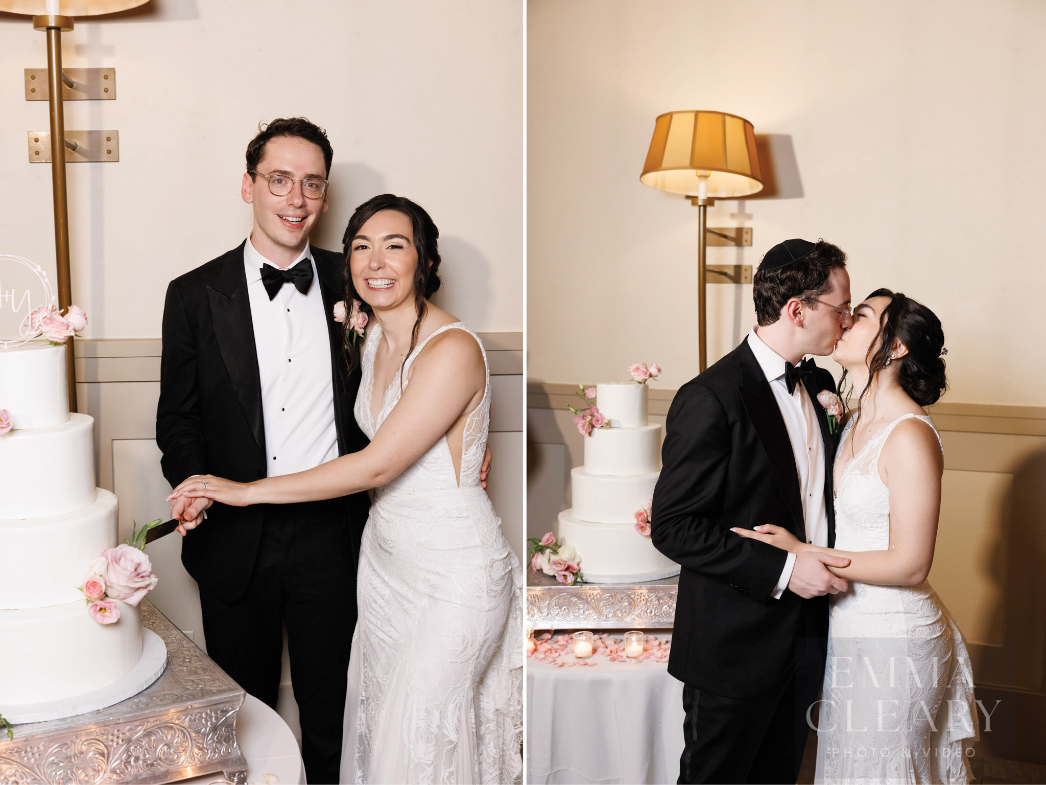 Couple and wedding cake