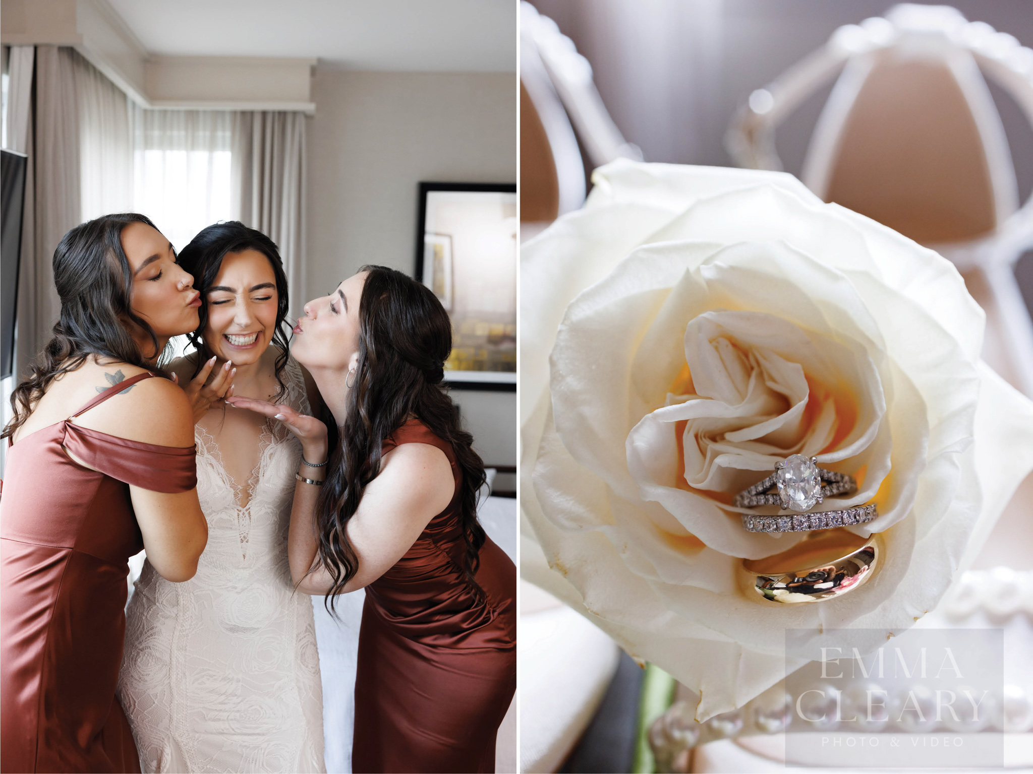 Bride and rings