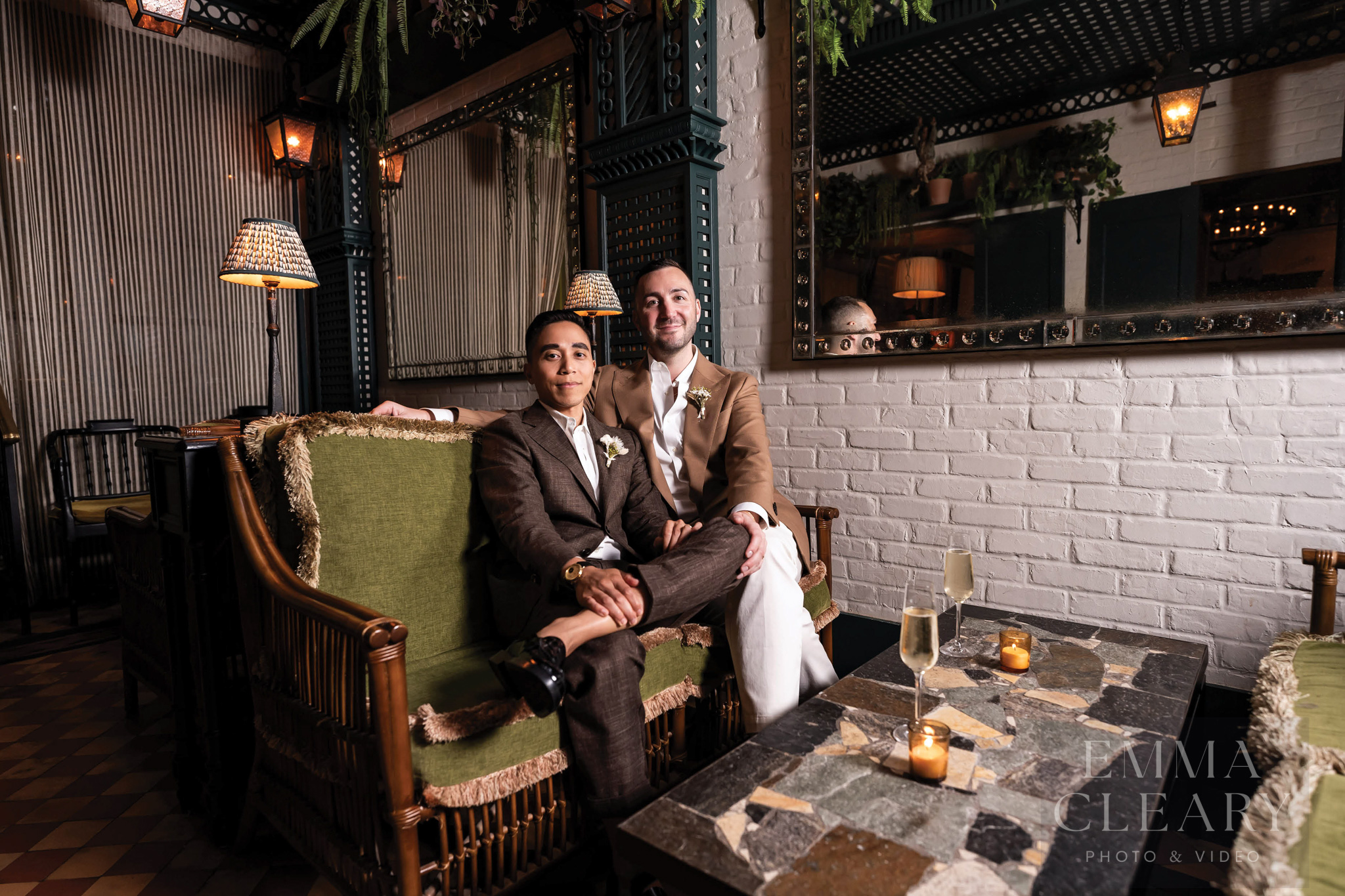 Wedding photo of the couple
