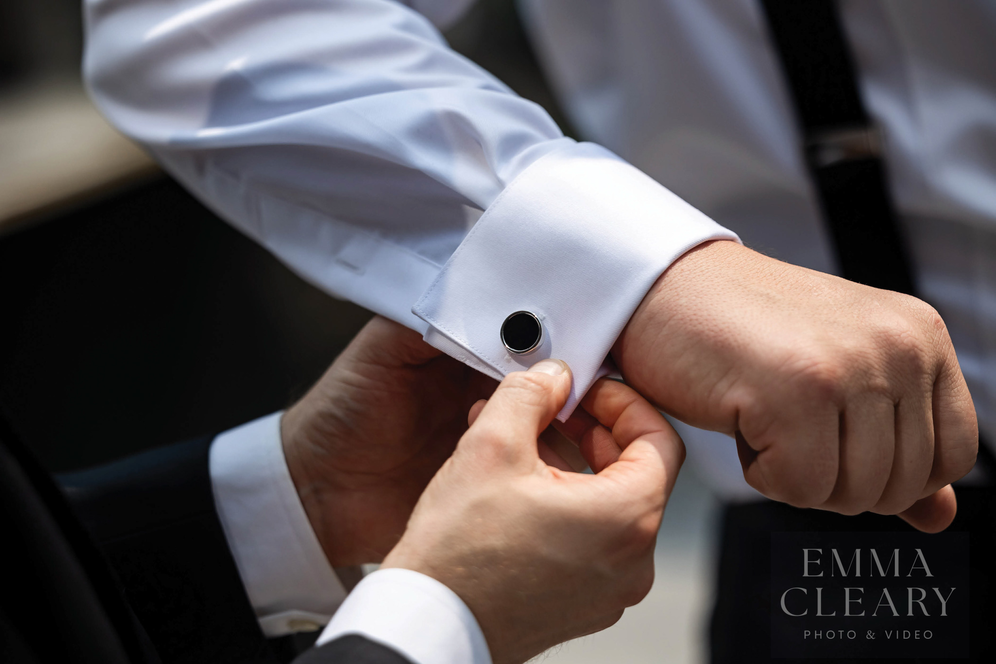The groom's cufflinks
