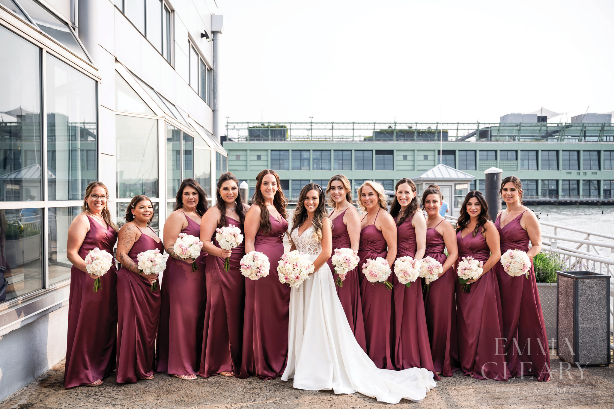 Bride and bridesmaids